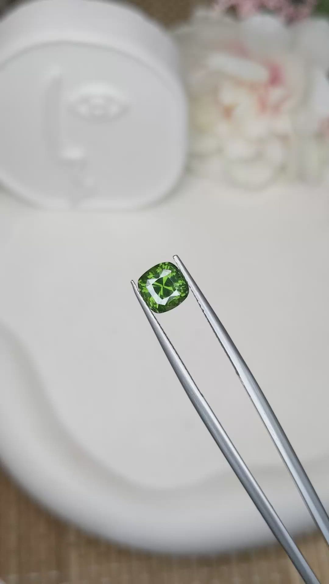 1.95 Ct. Green Zircon from Ceylon (Sri Lanka) Size Video