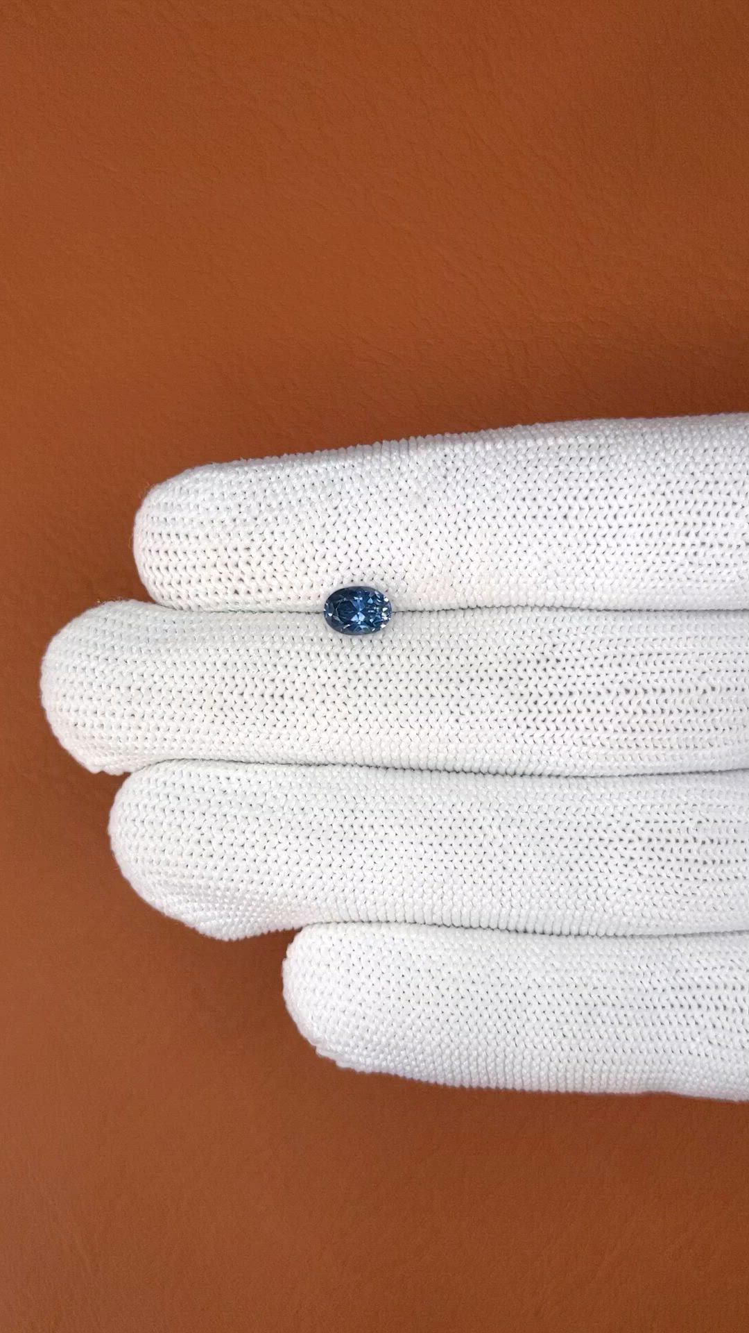 1.02 Ct. Blue Spinel from Ceylon (Sri Lanka) Size Video
