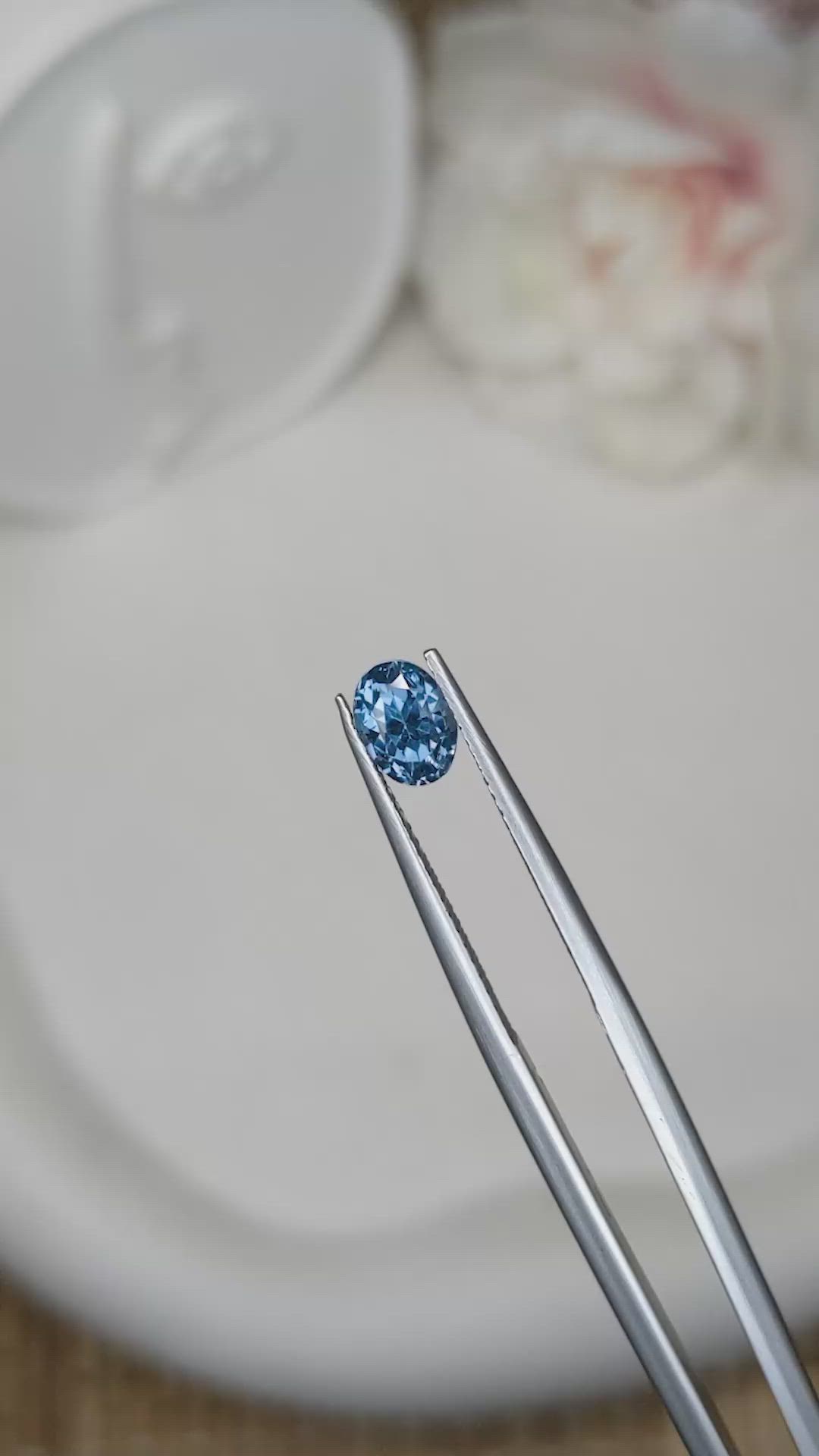 1.02 Ct. Blue Spinel from Ceylon (Sri Lanka) Size Video