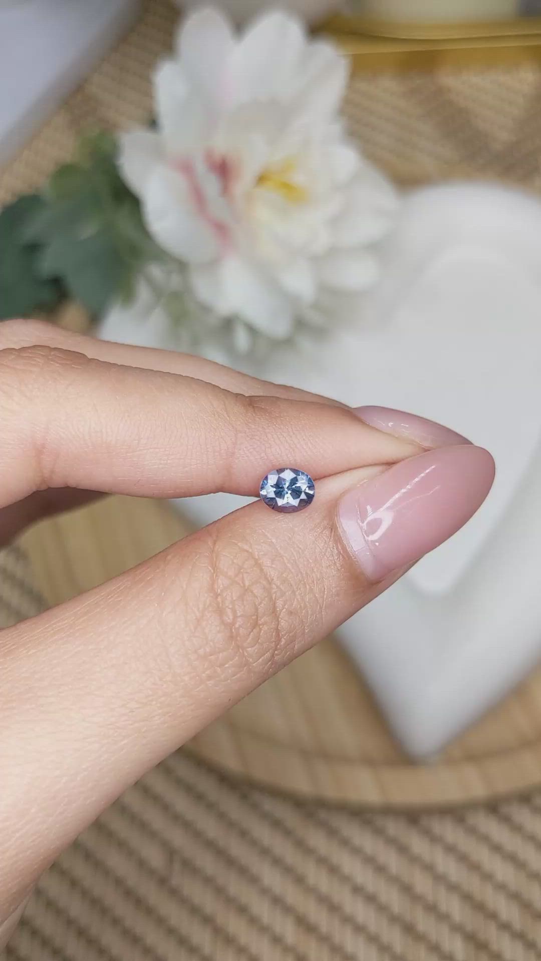 0.64 Ct. Blue Spinel from Ceylon (Sri Lanka) Size Video