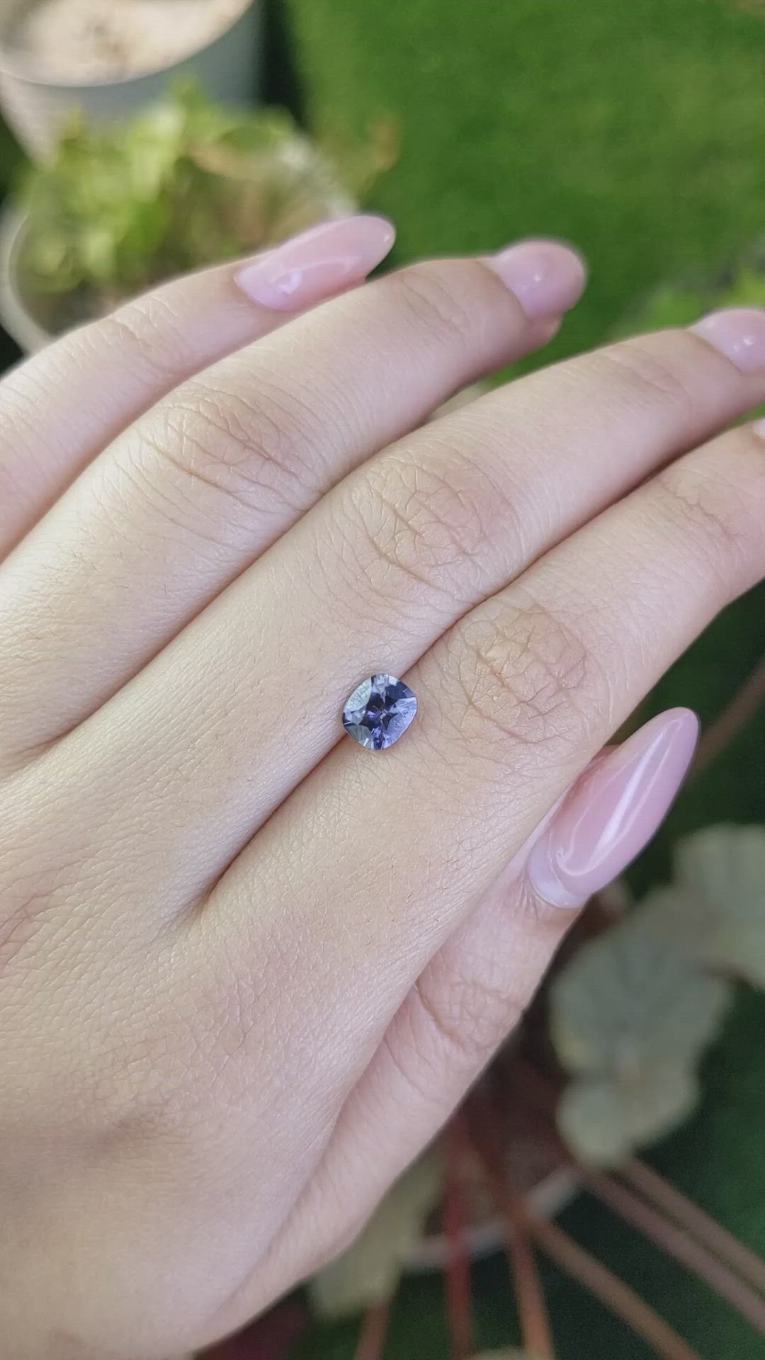 0.79 Ct. Violet Spinel from Ceylon (Sri Lanka) Size Video