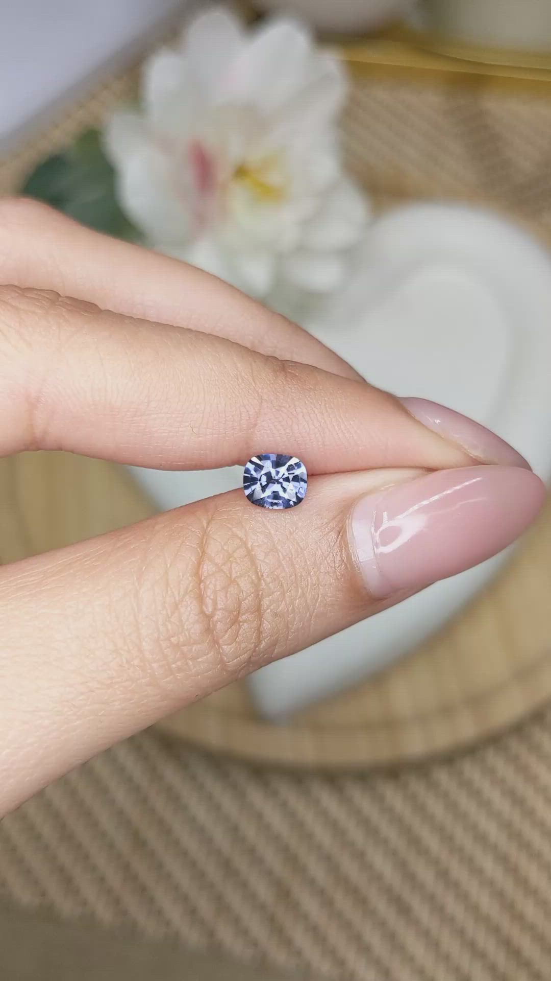 0.79 Ct. Violet Spinel from Ceylon (Sri Lanka) Size Video