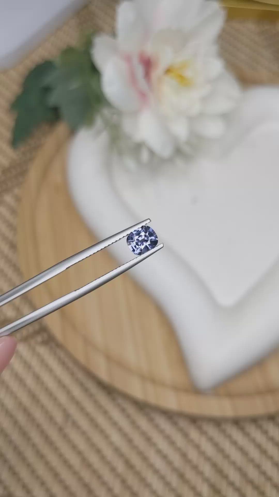 0.79 Ct. Violet Spinel from Ceylon (Sri Lanka) Size Video