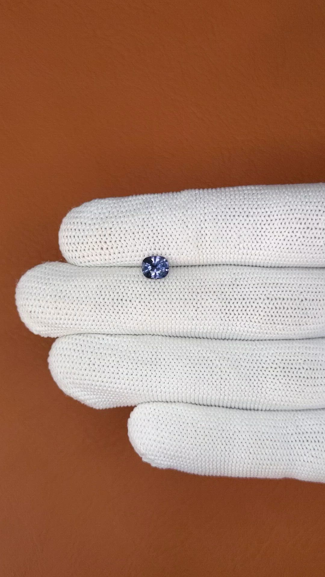 0.79 Ct. Violet Spinel from Ceylon (Sri Lanka) Size Video