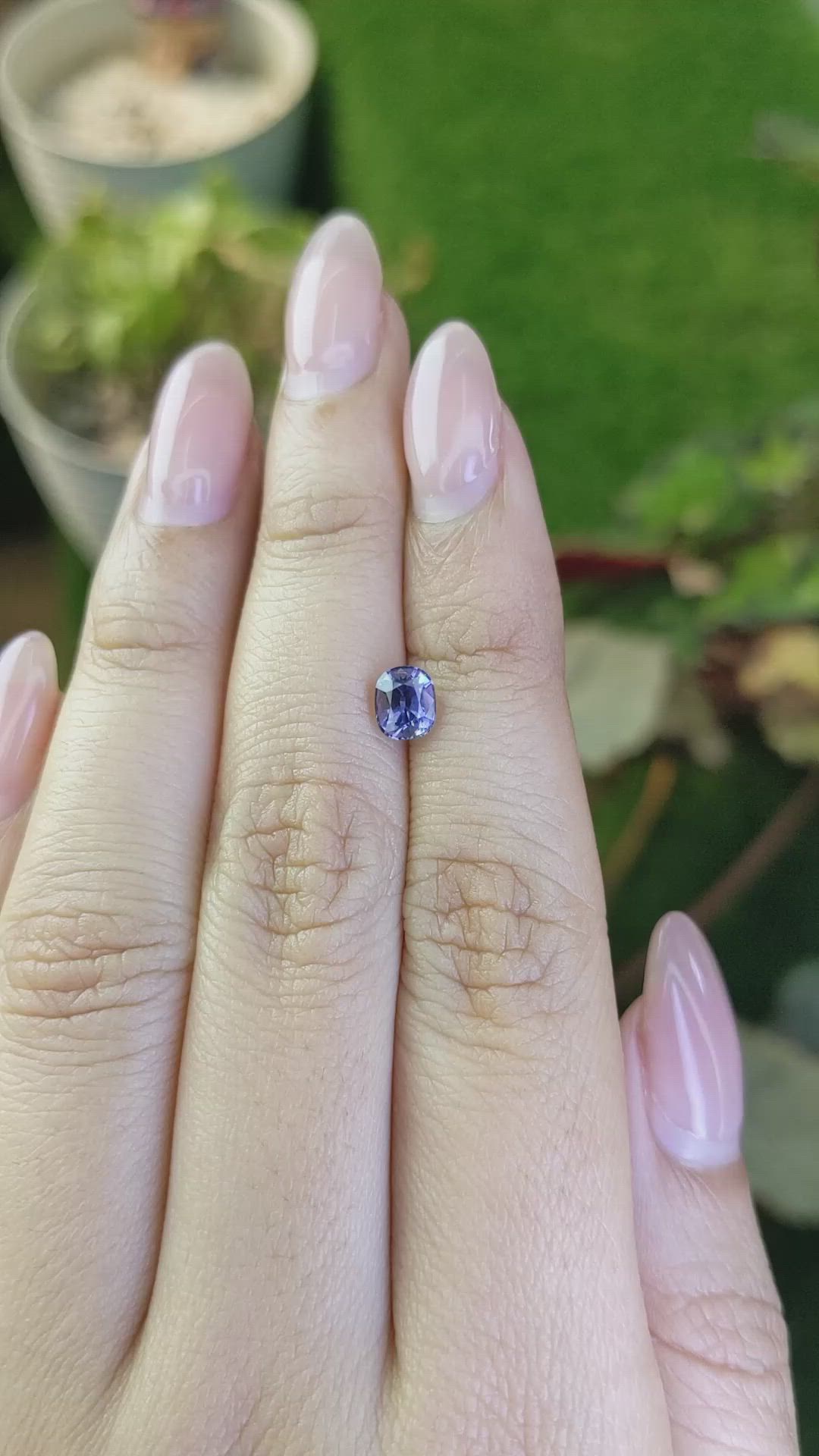 0.89 Ct. Greyish Violet Spinel from Ceylon (Sri Lanka) Size Video