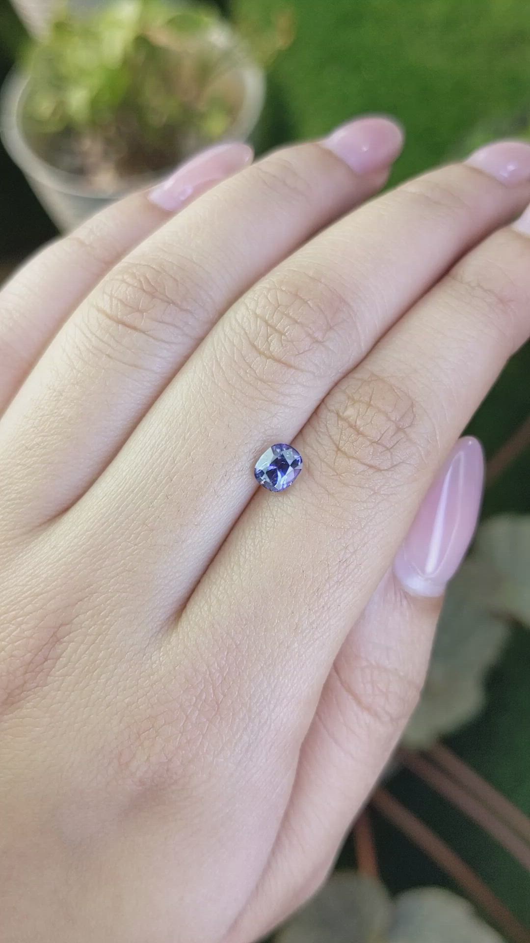 0.89 Ct. Greyish Violet Spinel from Ceylon (Sri Lanka) Size Video