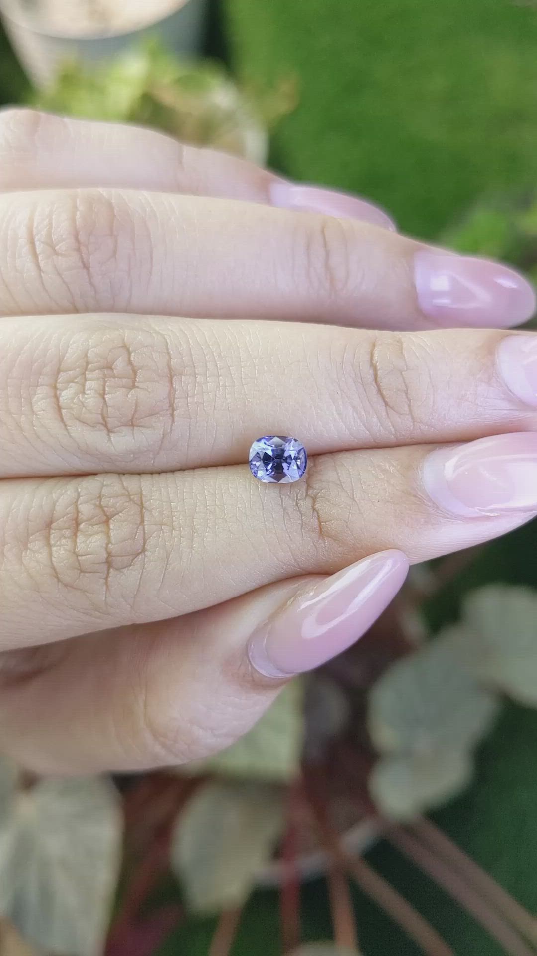 0.89 Ct. Greyish Violet Spinel from Ceylon (Sri Lanka) Size Video