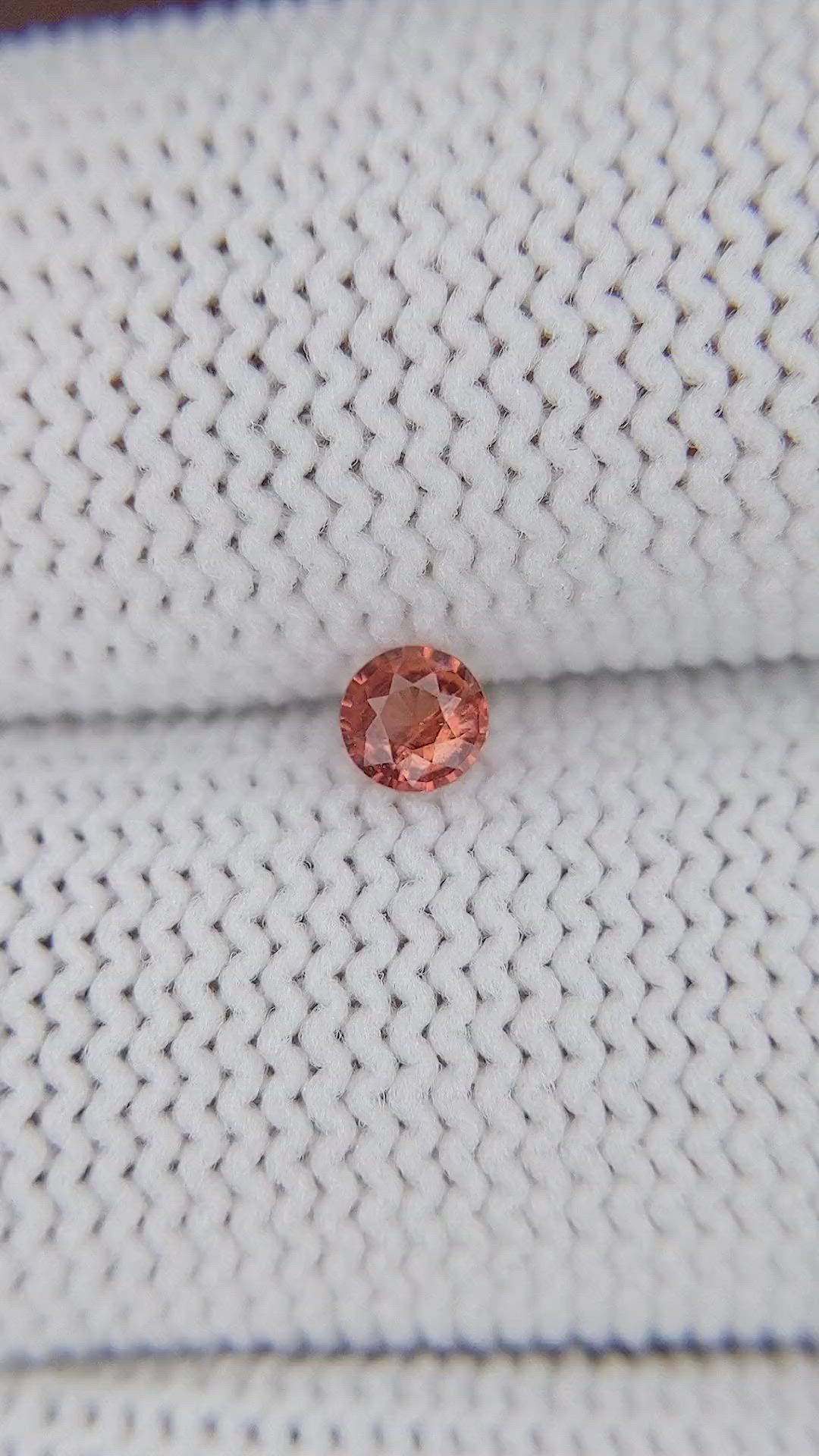 0.20 Ct. Pinkish Orange Spinel from Tanzania Size Video