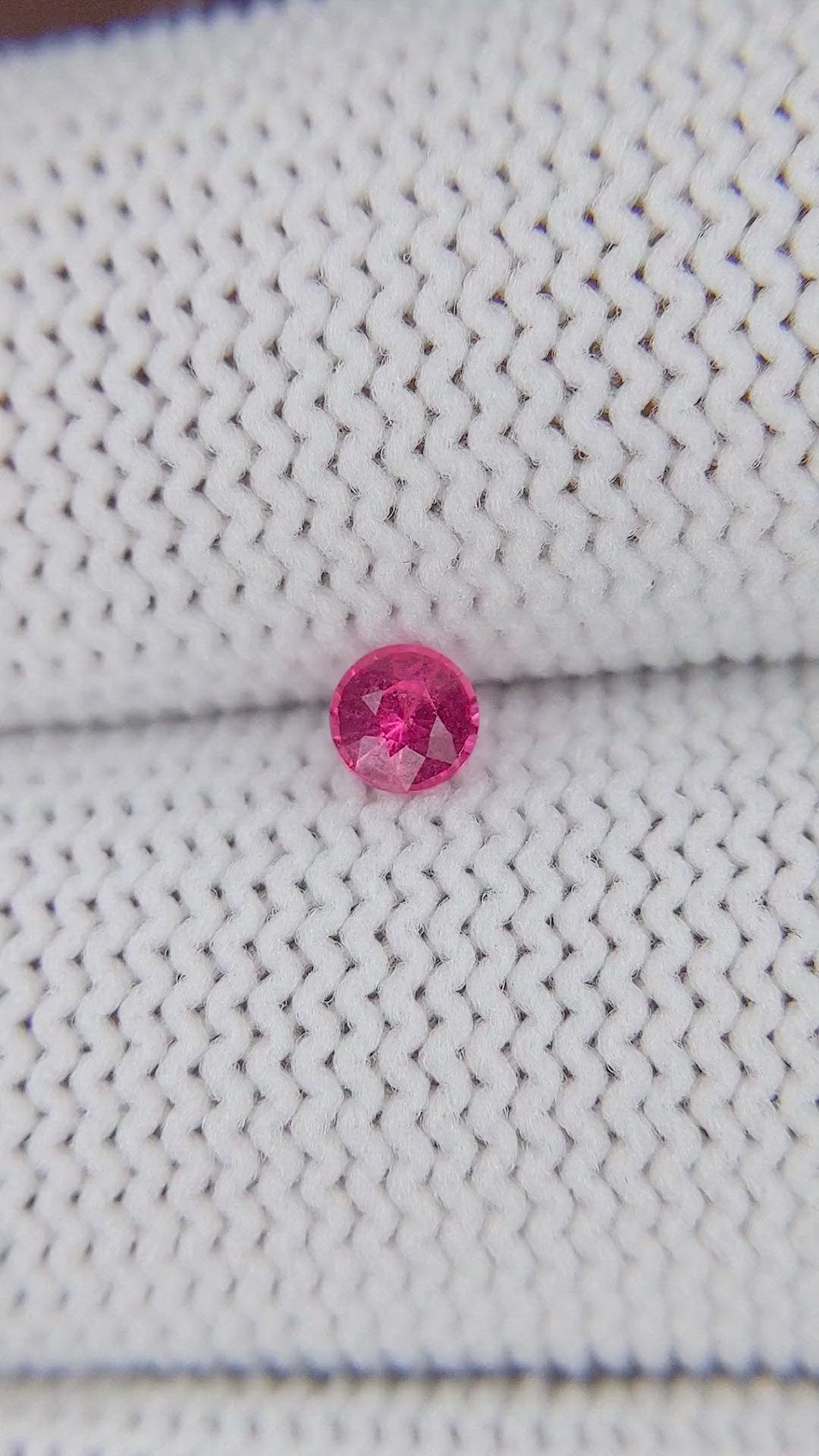 0.23 Ct. Reddish Pink Spinel from Tanzania Size Video