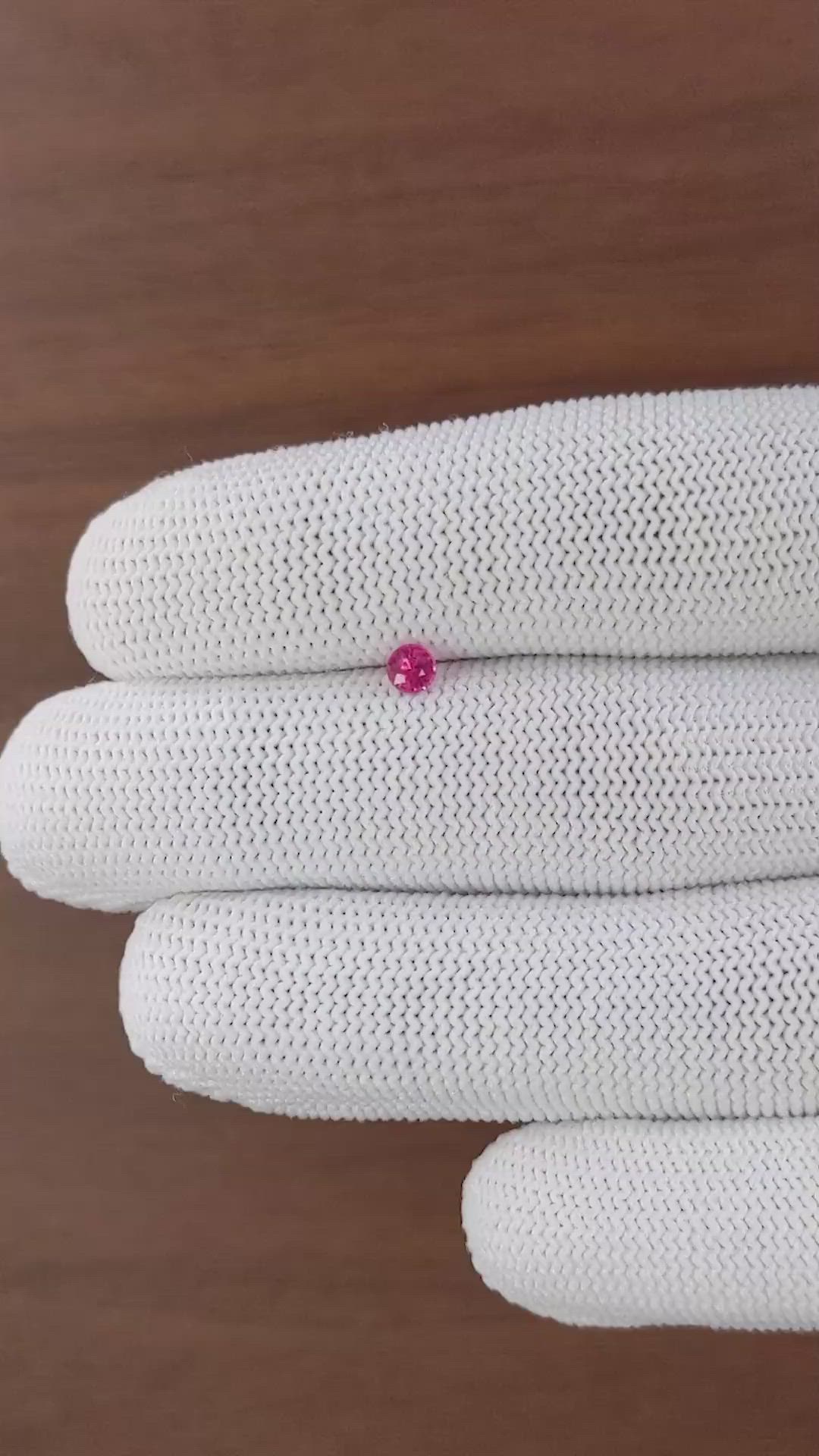 0.23 Ct. Reddish Pink Spinel from Tanzania Size Video