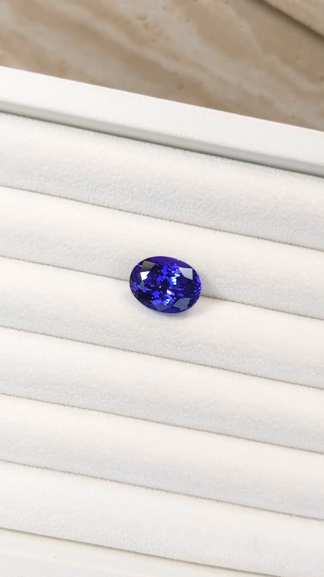 9.92 Ct. Violetish Blue Tanzanite from Tanzania Size Video
