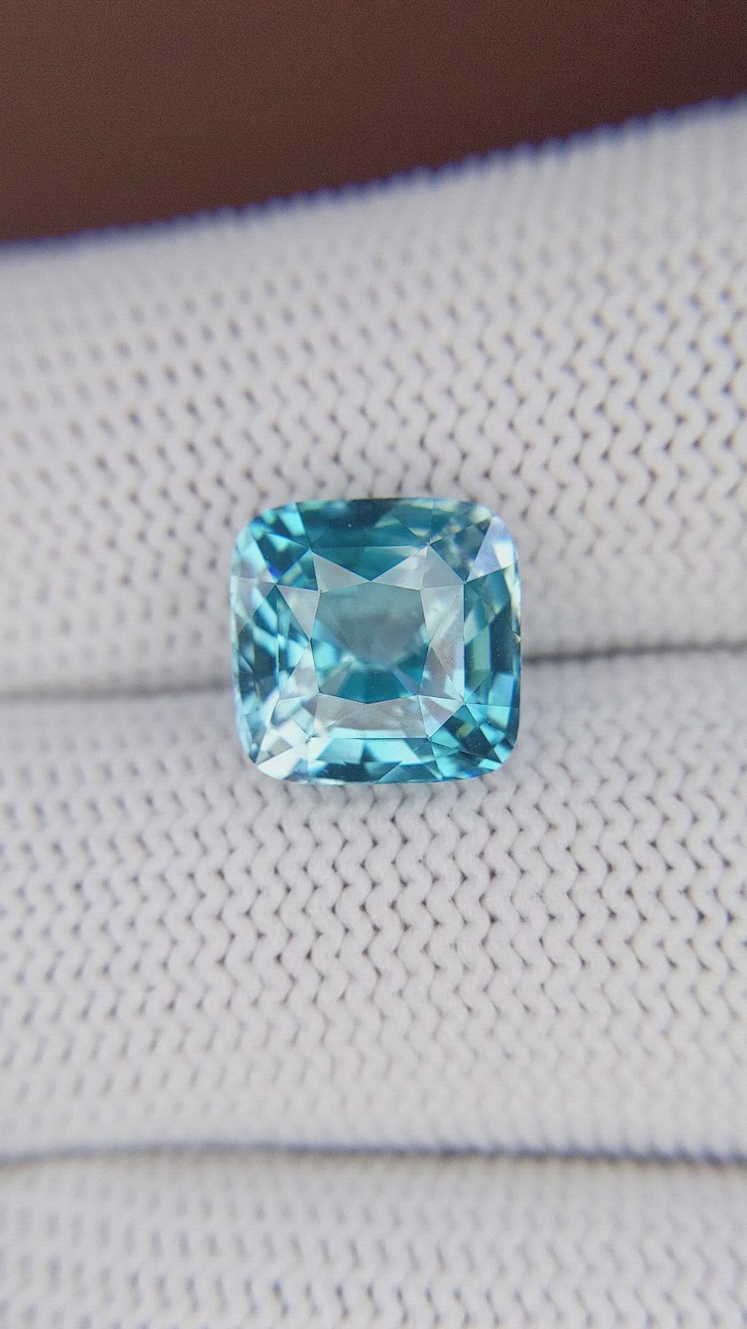 6.85 Ct. Blue Zircon Size Video
