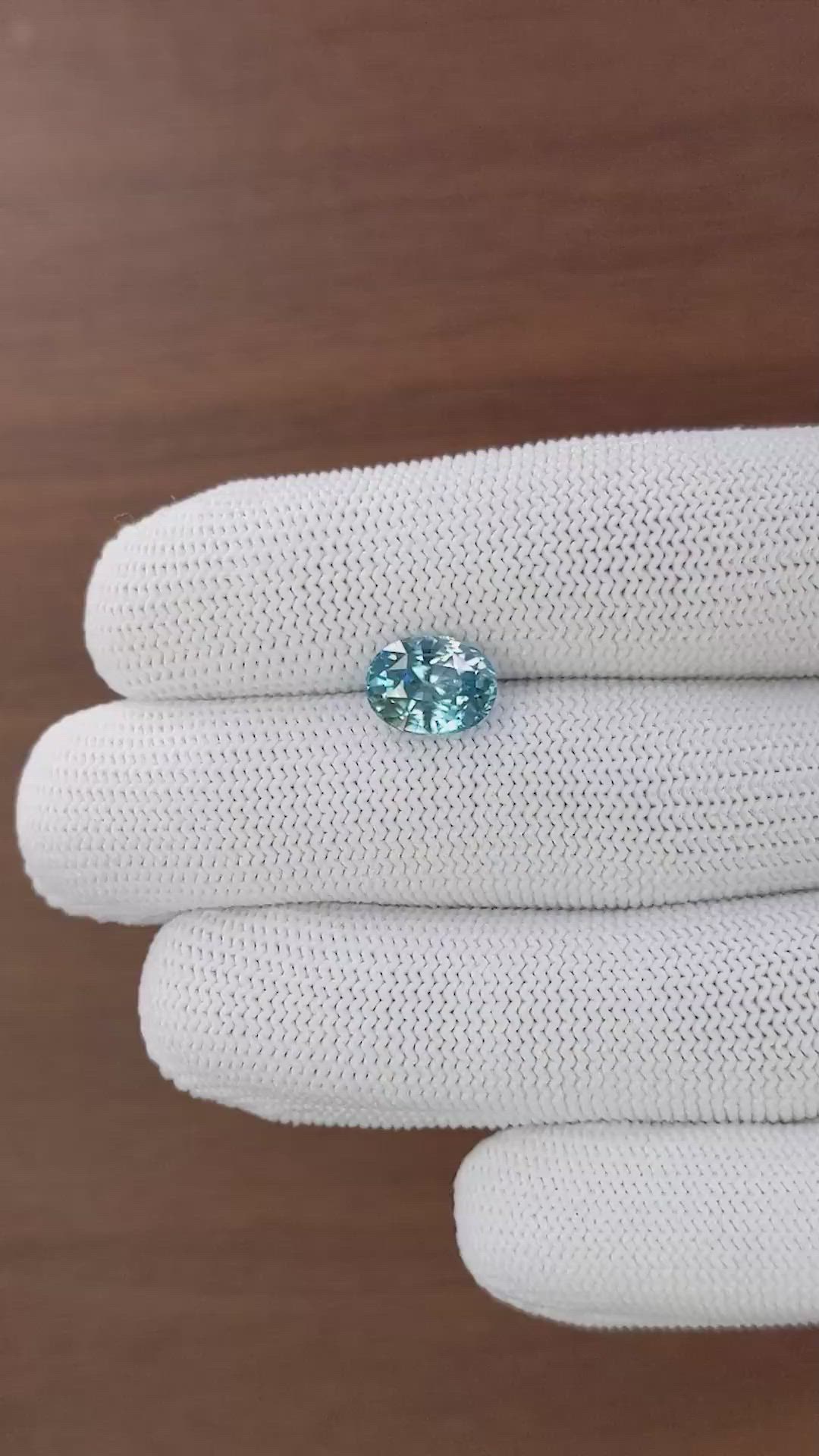 4.27 Ct. Blue Zircon Size Video