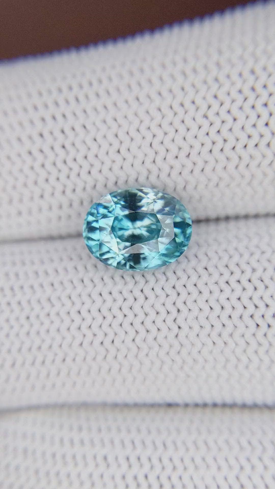 4.27 Ct. Blue Zircon Size Video