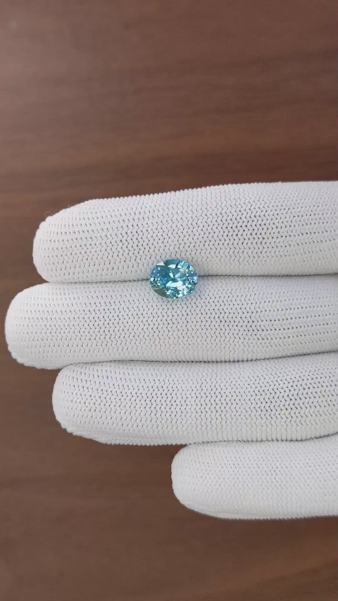 4.63 Ct. Blue Zircon Size Video