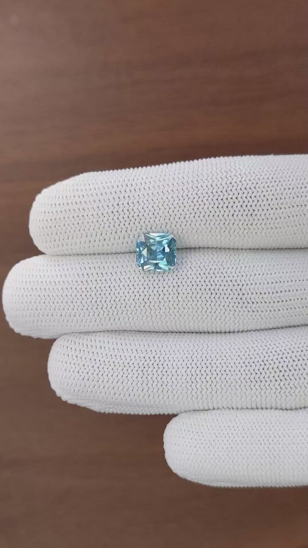 3.32 Ct. Blue Zircon Size Video