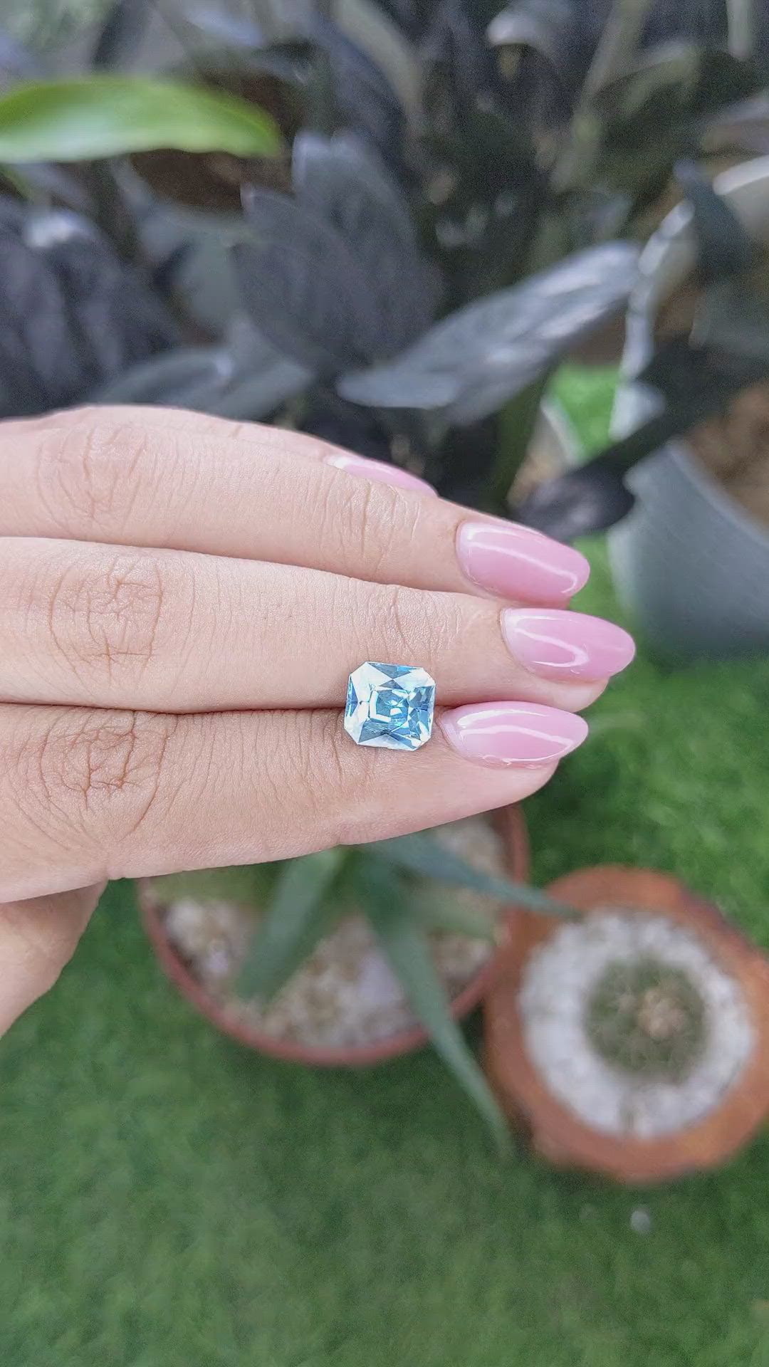 3.32 Ct. Blue Zircon Size Video