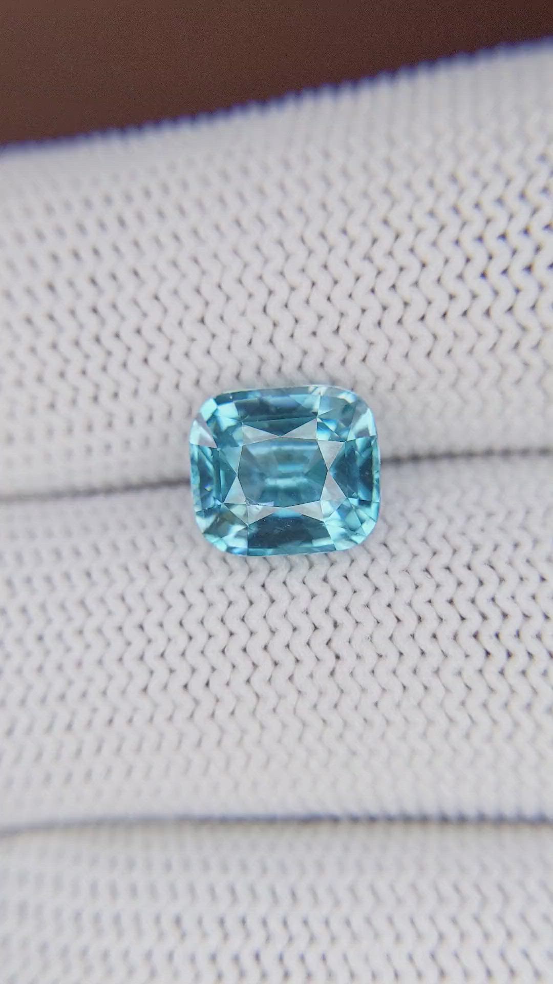 4.45 Ct. Blue Zircon Size Video