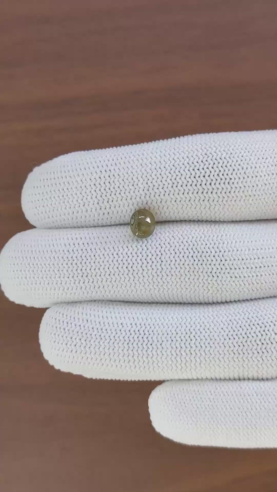 1.50 Ct. Brown Cabochon Cat’s Eye Chrysoberyl from Ceylon (Sri Lanka) Size Video
