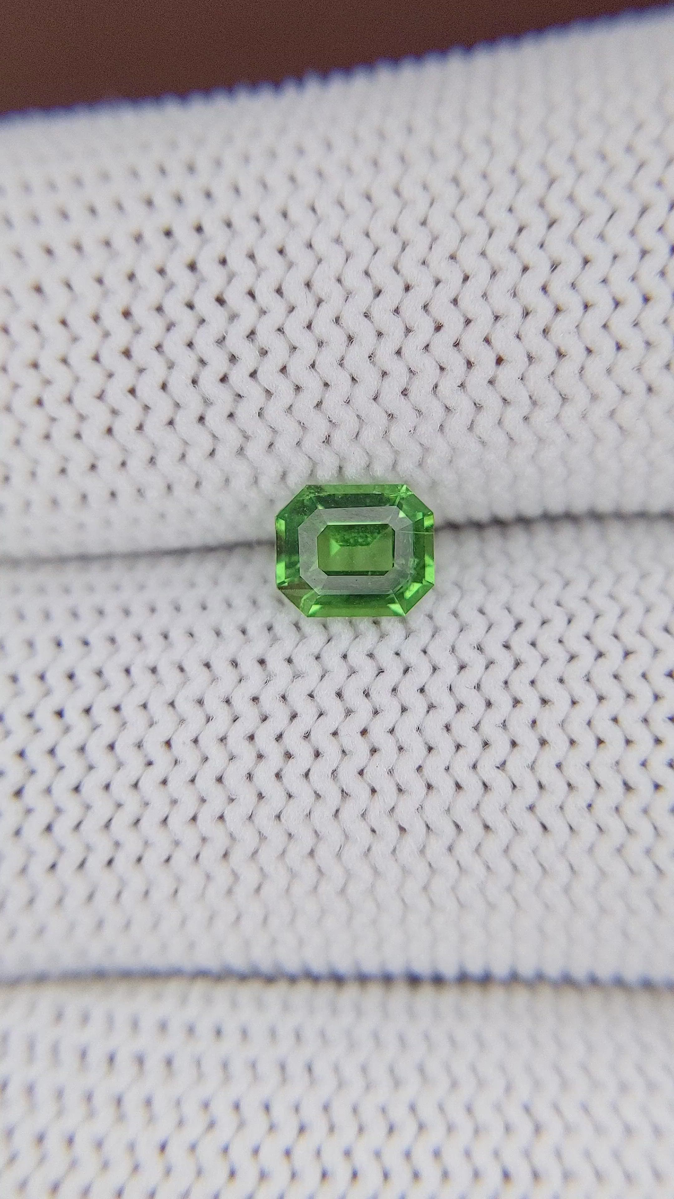 0.90 Ct. Tsavorite Garnet from Tanzania Size Video