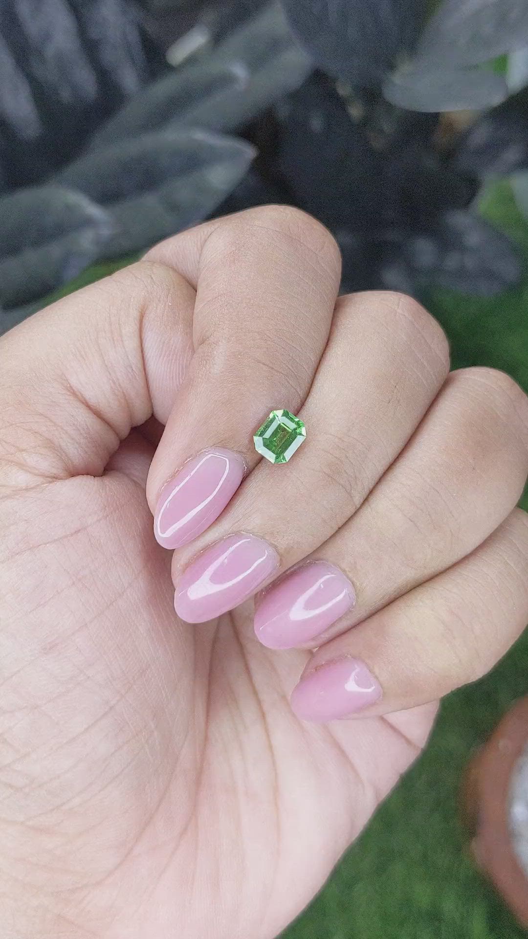 0.90 Ct. Tsavorite Garnet from Tanzania Size Video