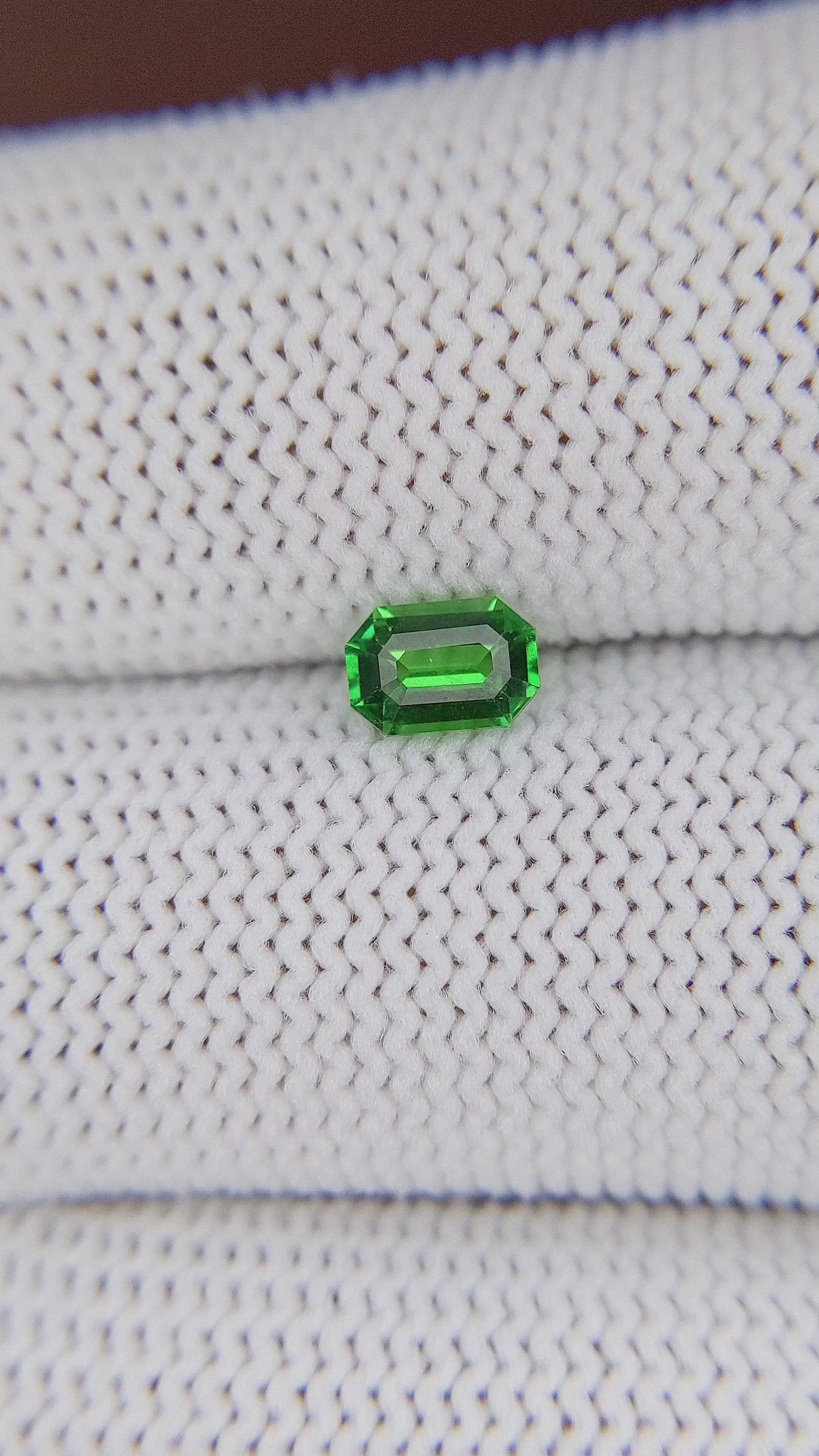 0.61 Ct. Tsavorite Garnet from Tanzania Size Video