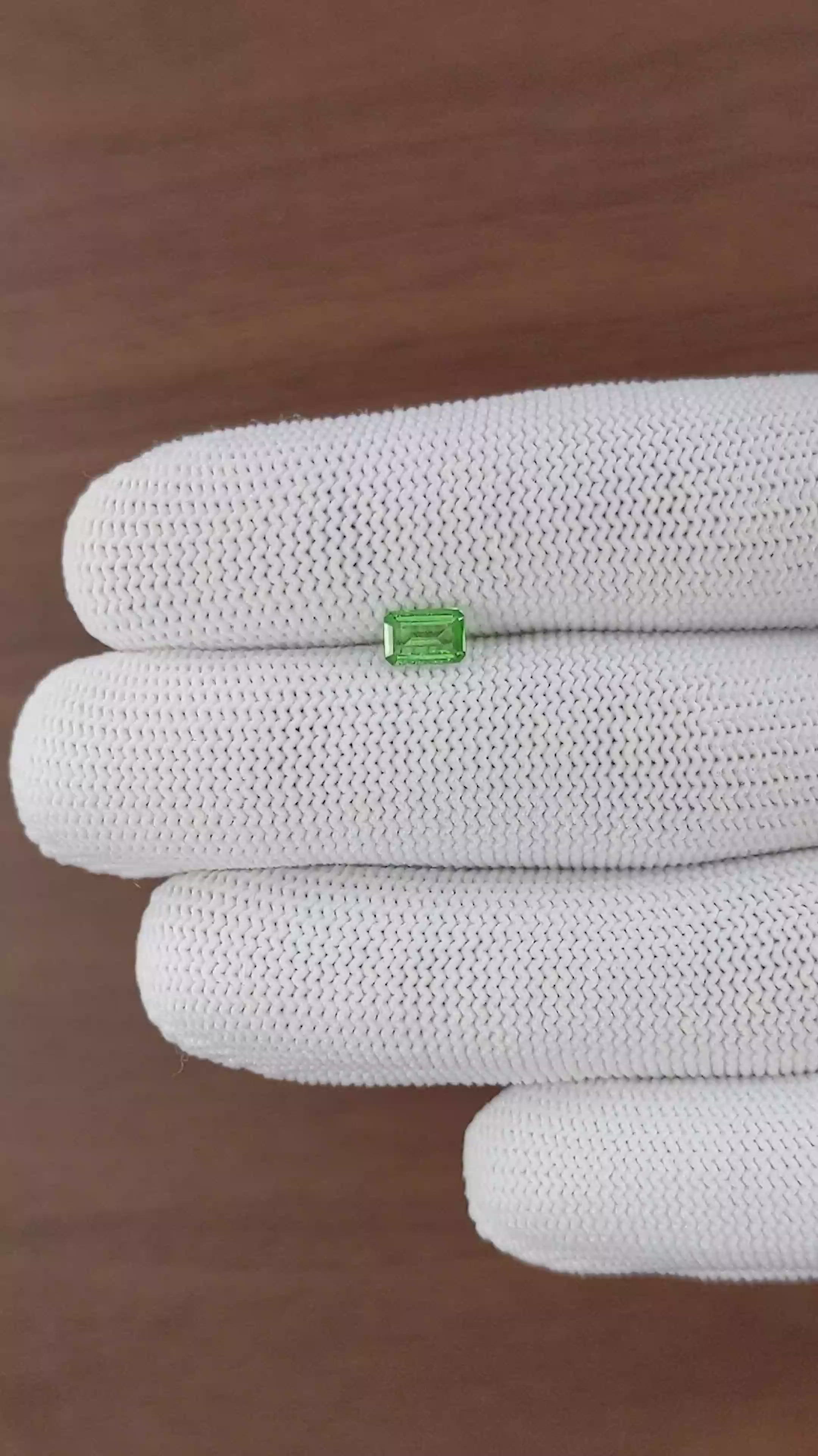 0.65 Ct. Tsavorite Garnet from Tanzania Size Video