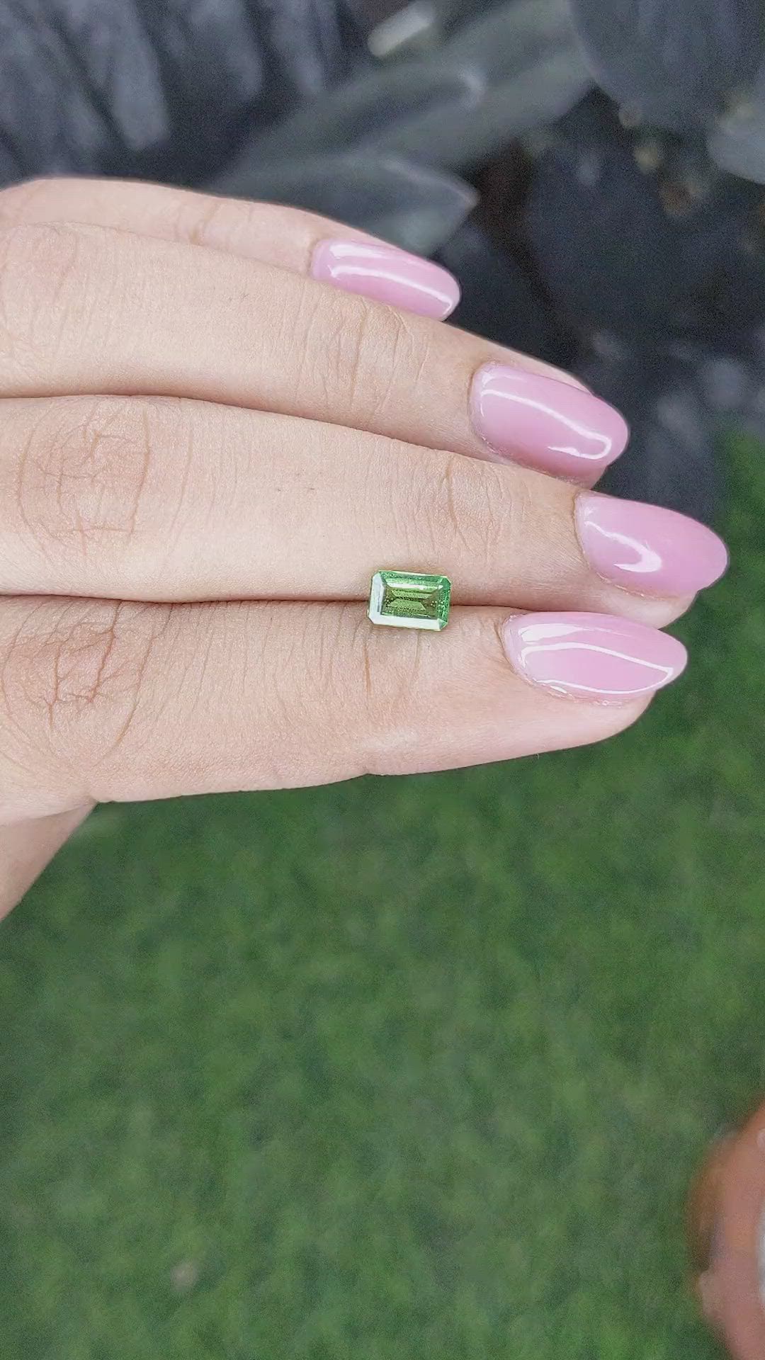 0.65 Ct. Tsavorite Garnet from Tanzania Size Video