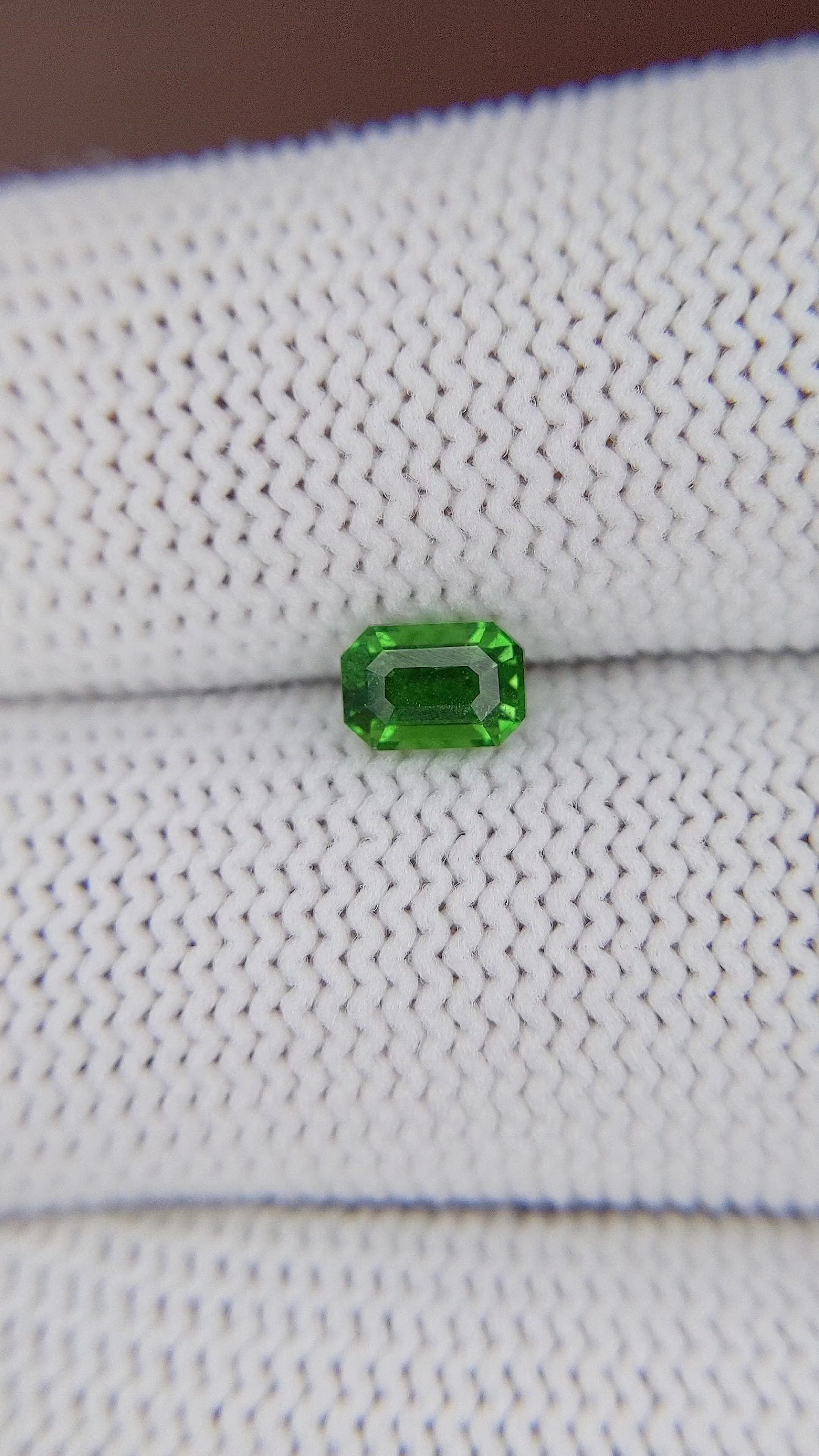 0.79 Ct. Tsavorite Garnet from Tanzania Size Video