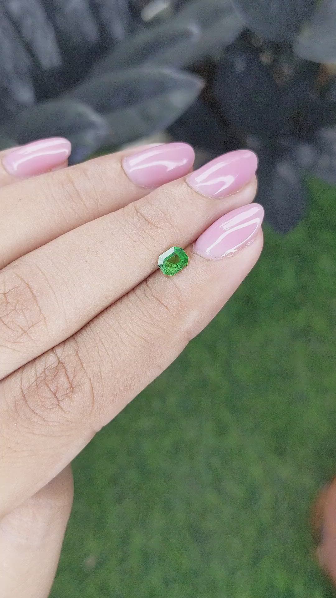 0.37 Ct. Tsavorite Garnet from Tanzania Size Video