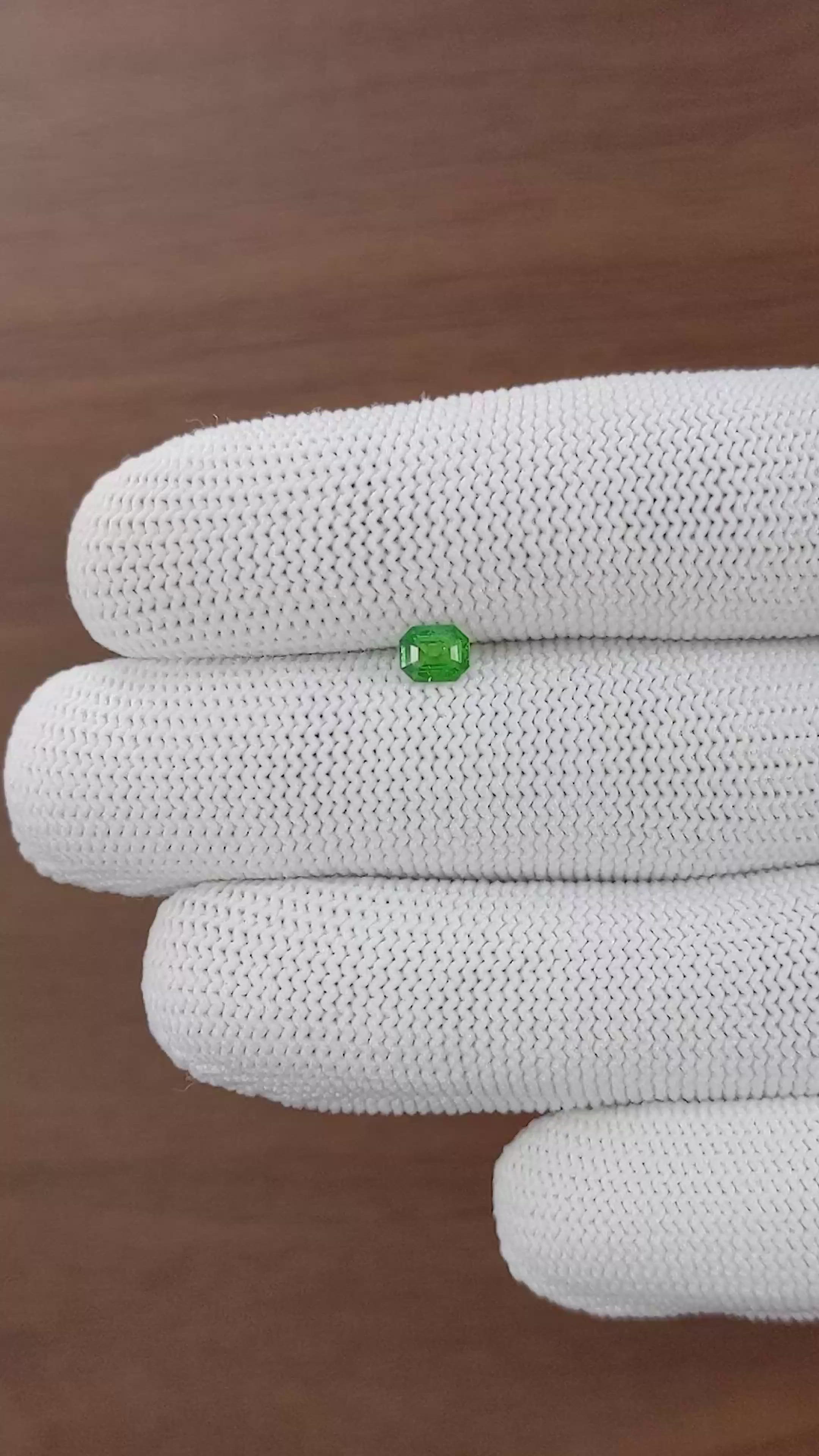 0.37 Ct. Tsavorite Garnet from Tanzania Size Video