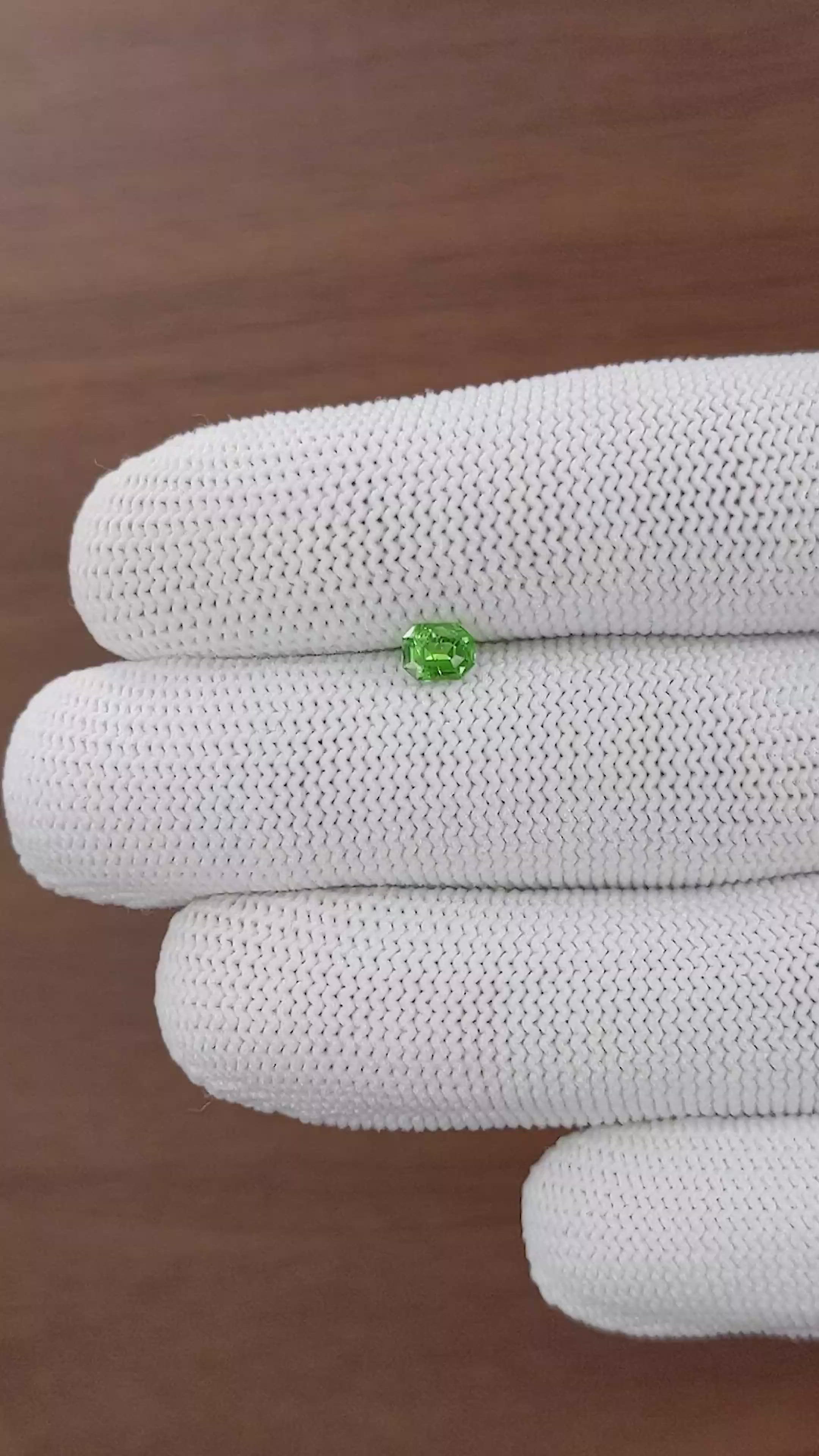 0.49 Ct. Tsavorite Garnet from Tanzania Size Video