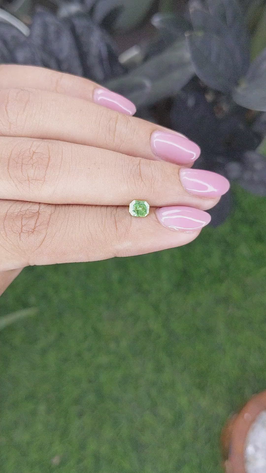 0.44 Ct. Tsavorite Garnet from Tanzania Size Video