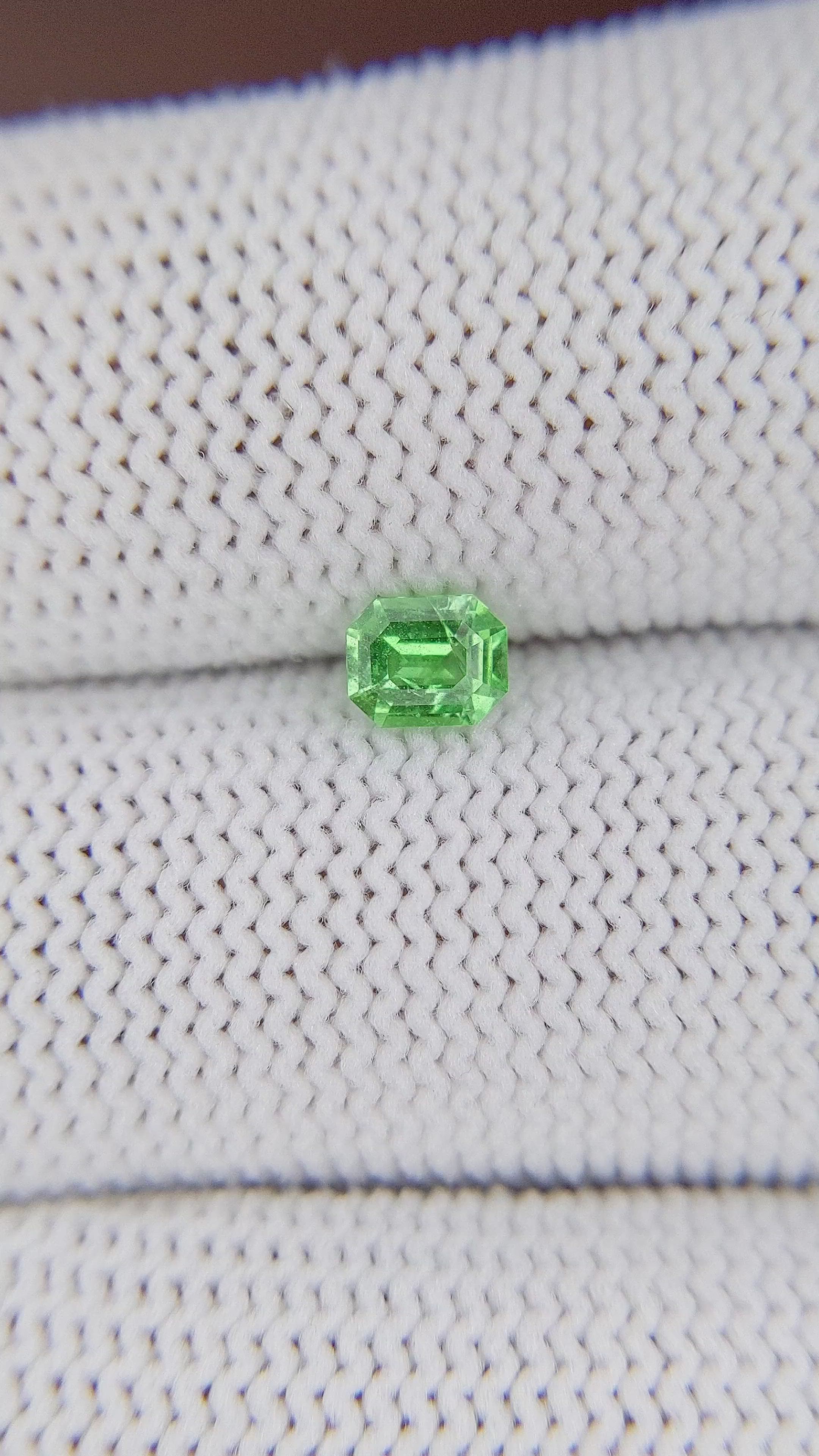 0.44 Ct. Tsavorite Garnet from Tanzania Size Video