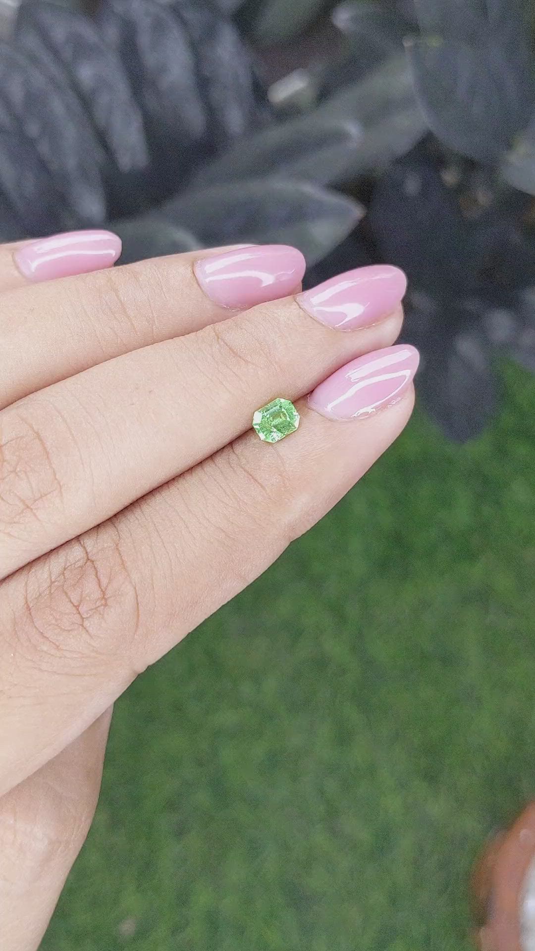 0.44 Ct. Tsavorite Garnet from Tanzania Size Video