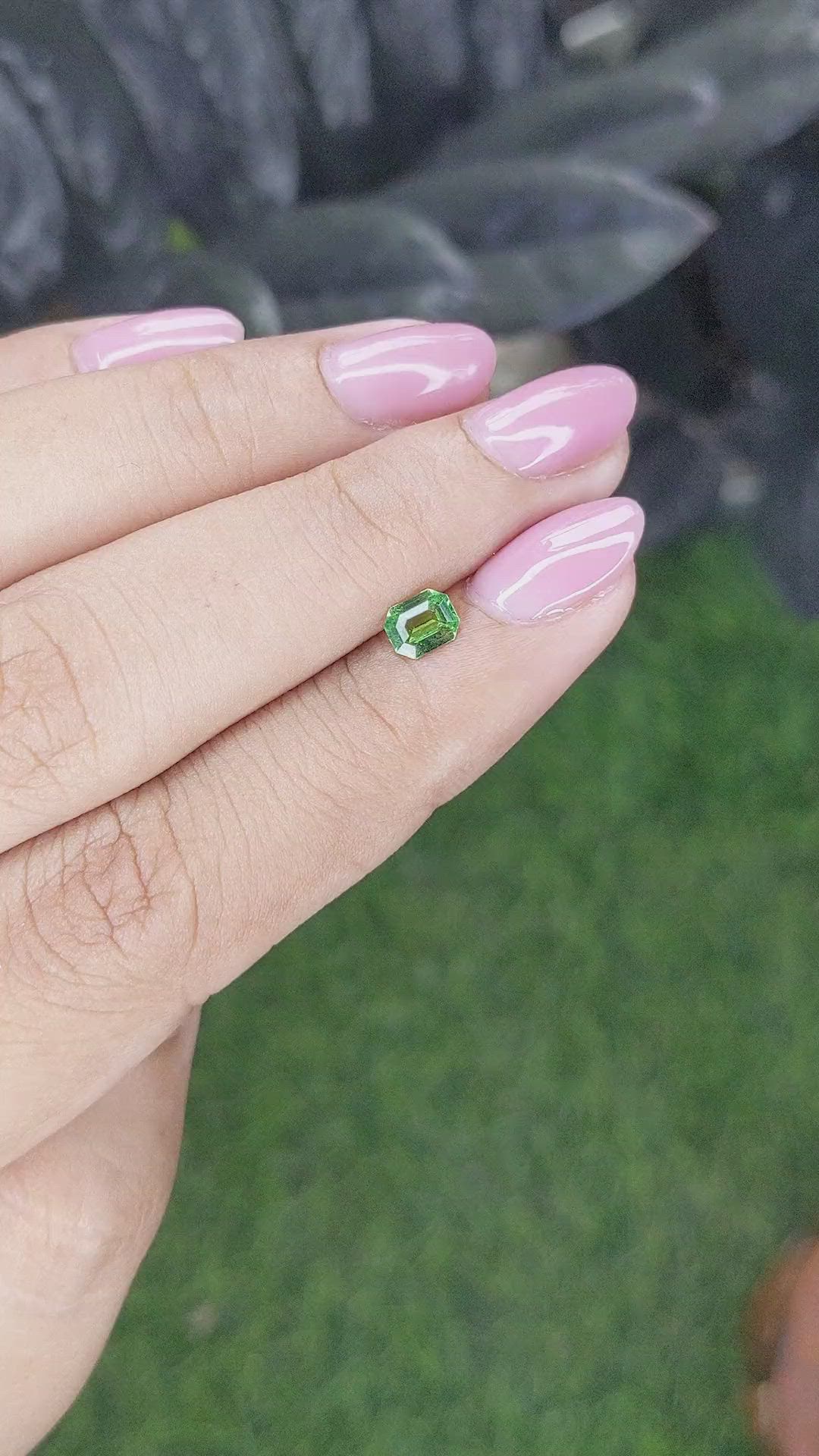 0.40 Ct. Tsavorite Garnet from Tanzania Size Video