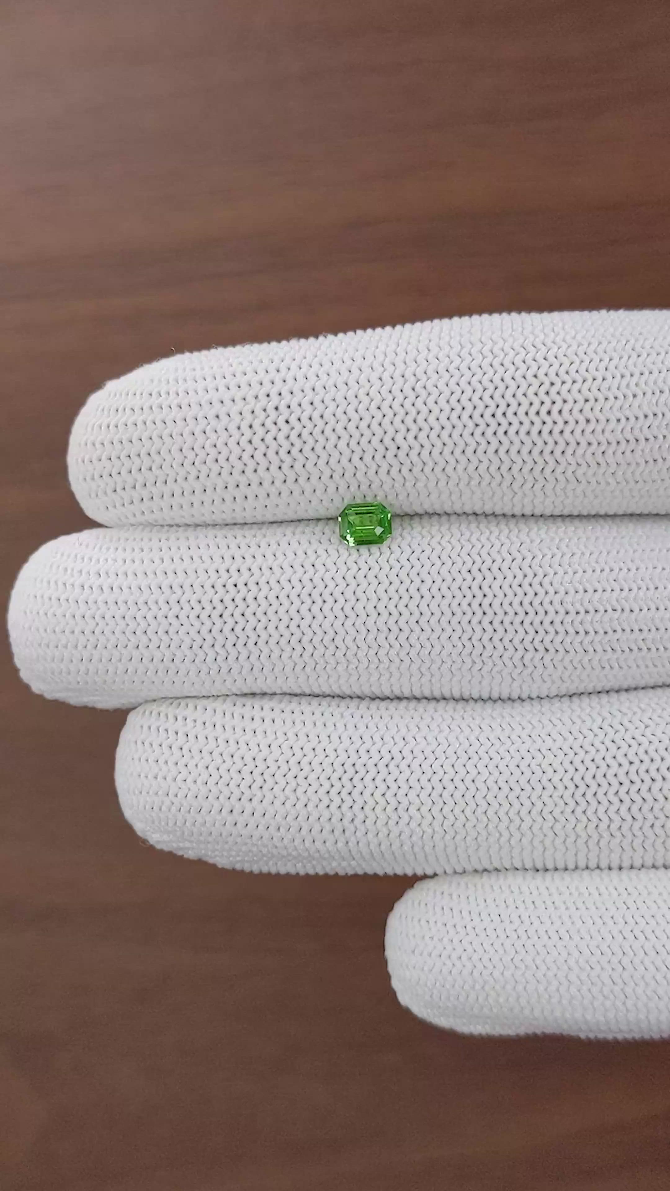 0.40 Ct. Tsavorite Garnet from Tanzania Size Video