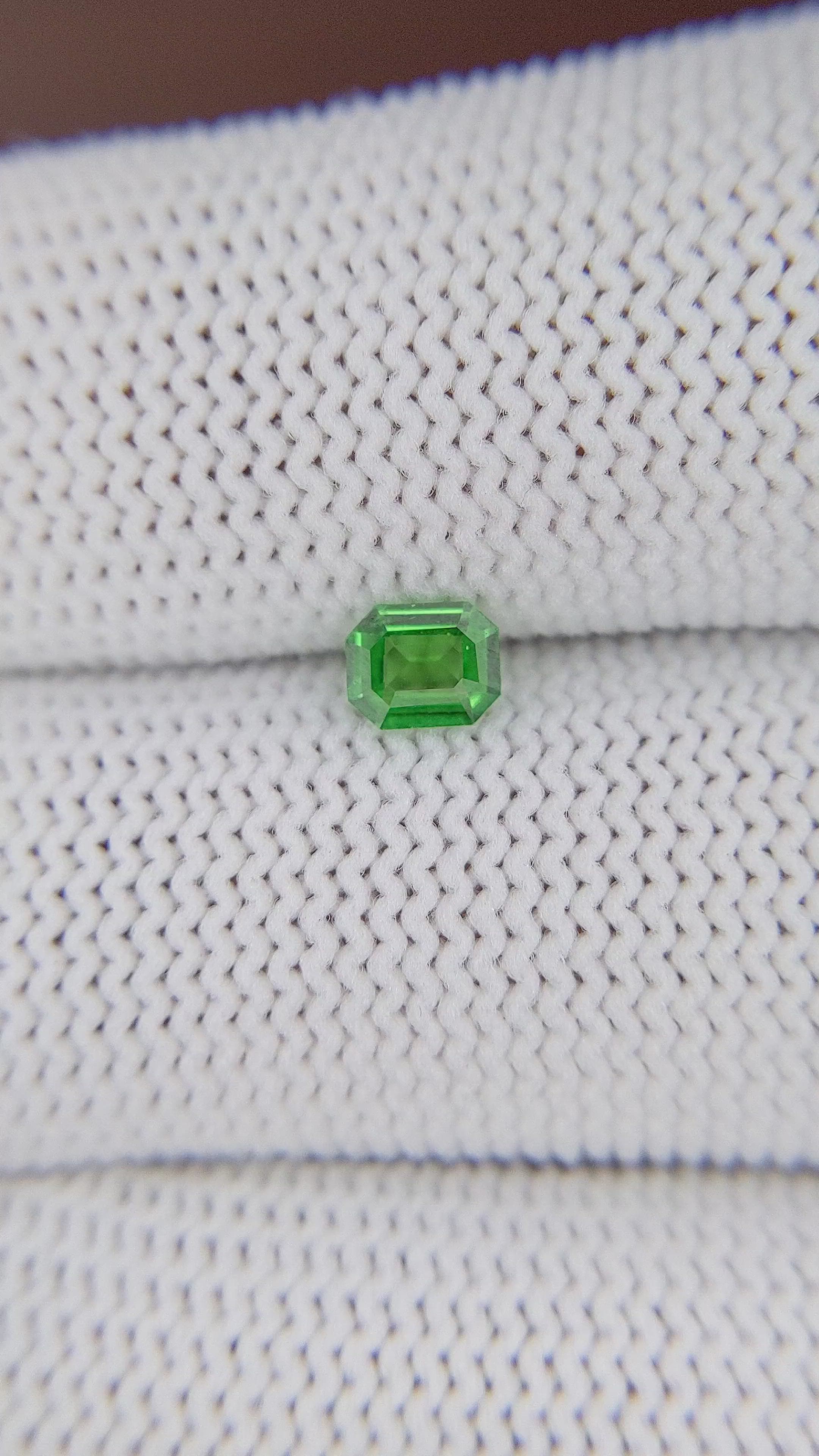 0.35 Ct. Tsavorite Garnet from Tanzania Size Video