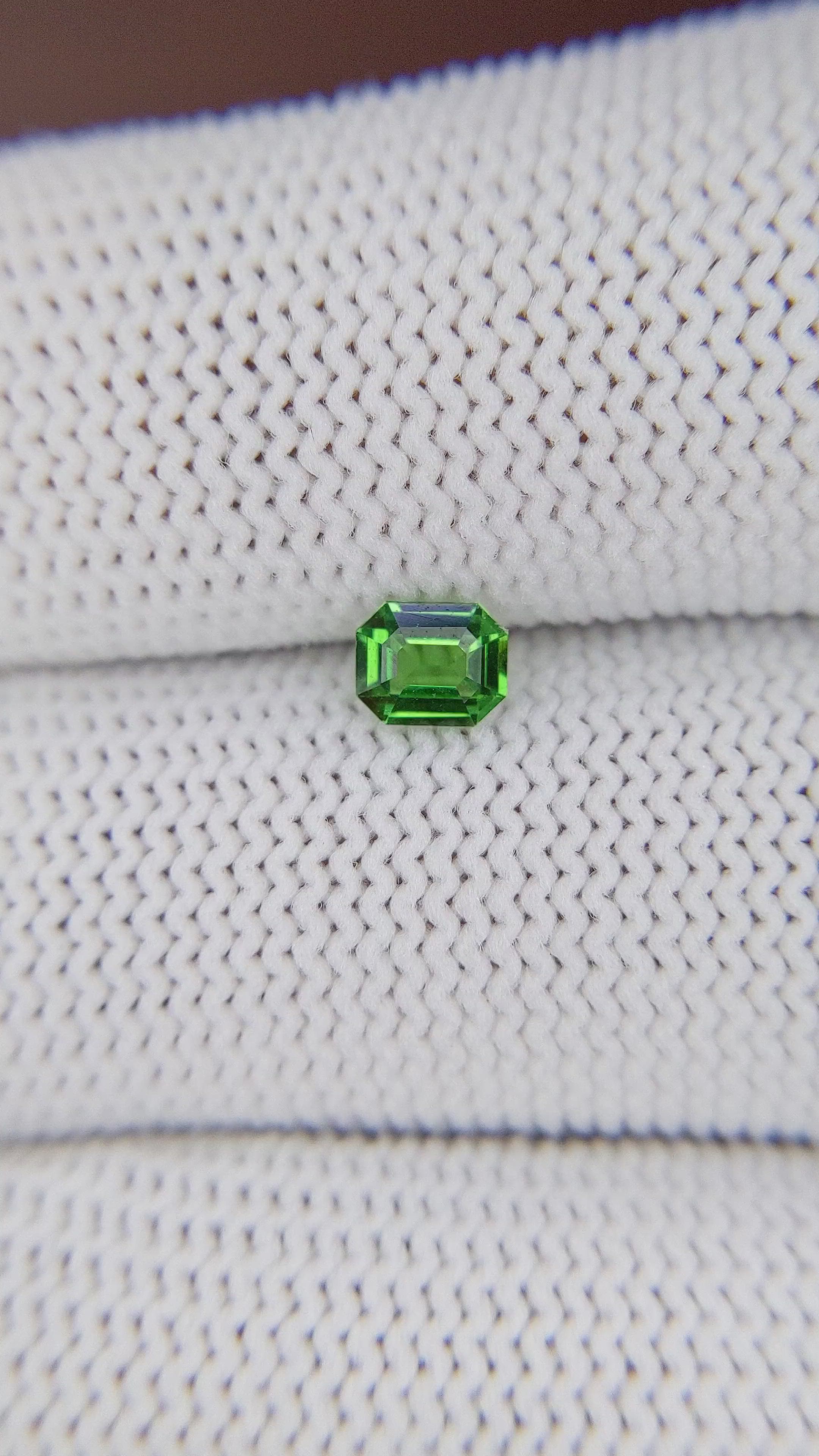 0.46 Ct. Tsavorite Garnet from Tanzania Size Video