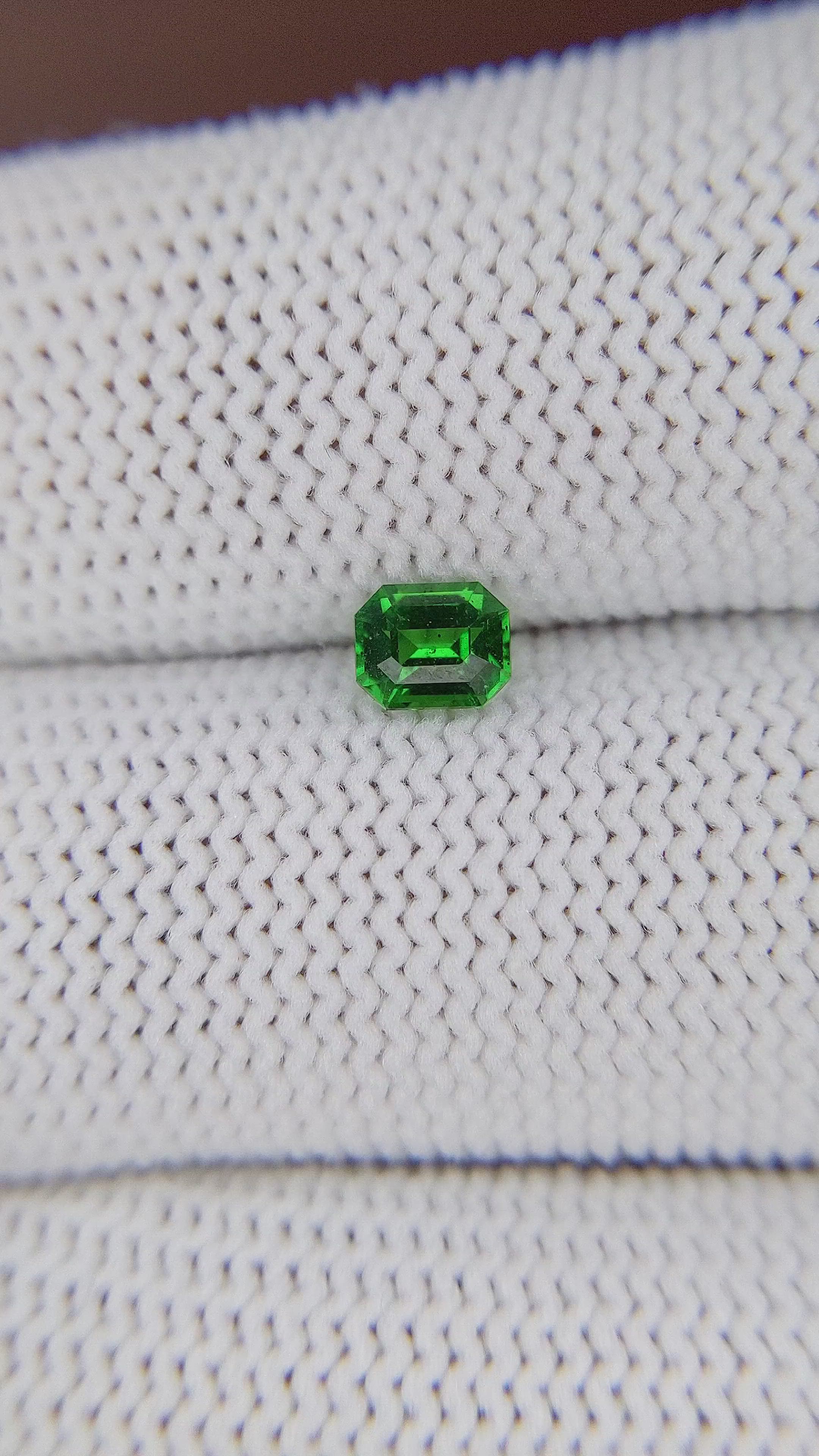 0.56 Ct. Tsavorite Garnet from Tanzania Size Video
