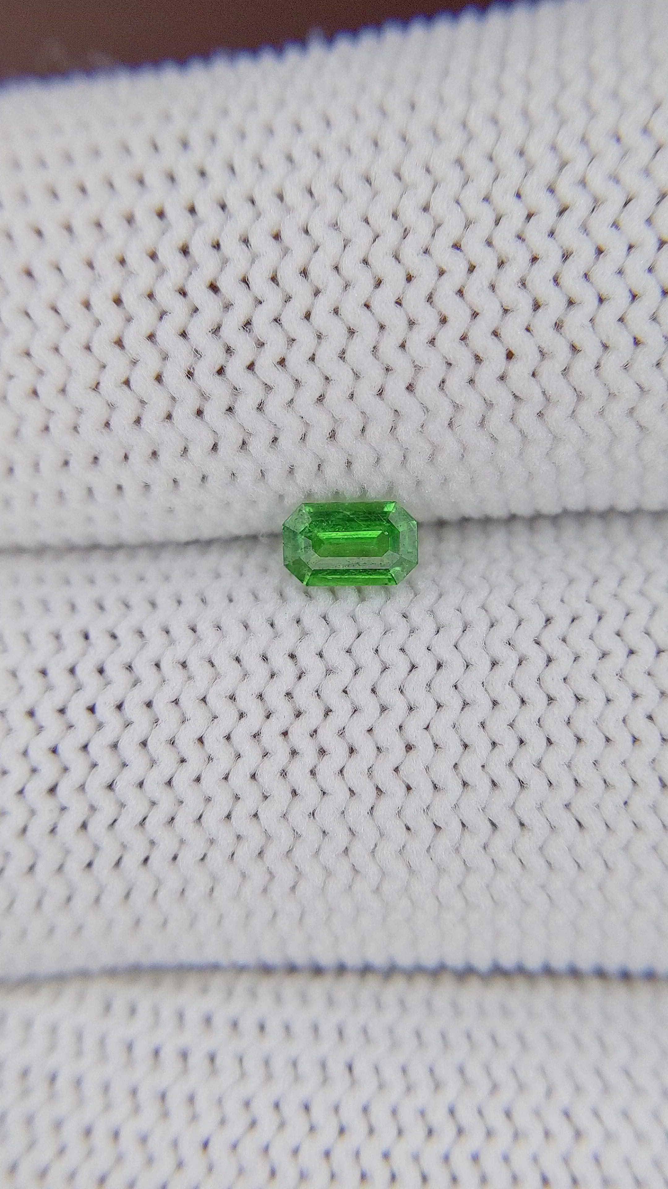 0.28 Ct. Tsavorite Garnet from Tanzania Size Video