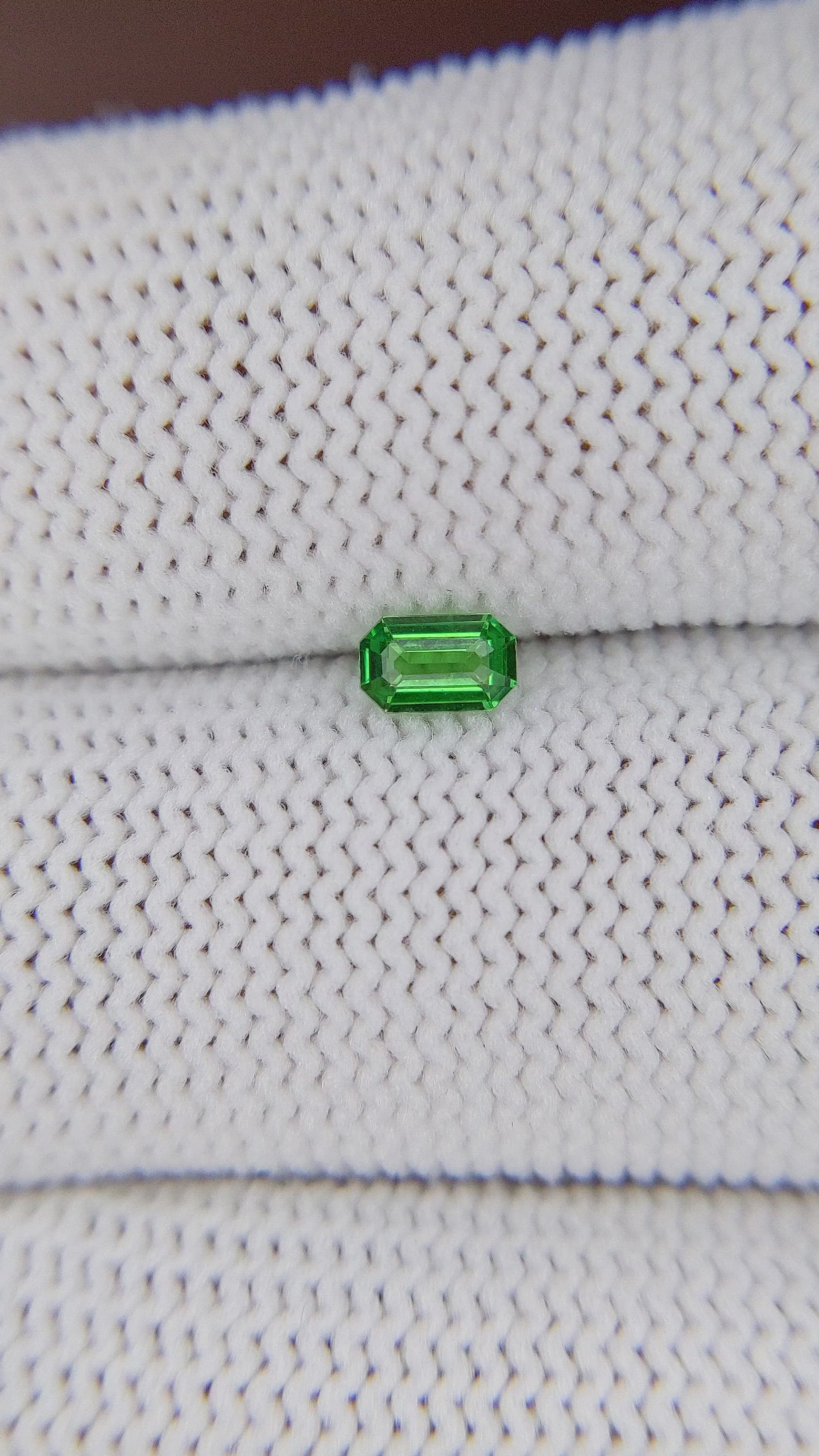 0.27 Ct. Tsavorite Garnet from Tanzania Size Video