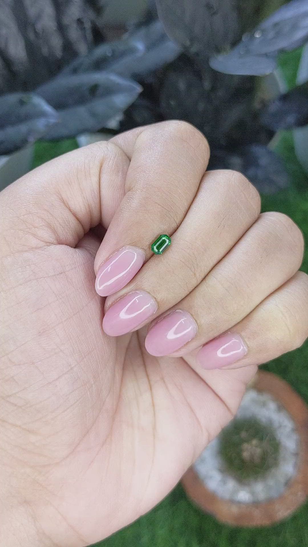 0.45 Ct. Tsavorite Garnet from Tanzania Size Video