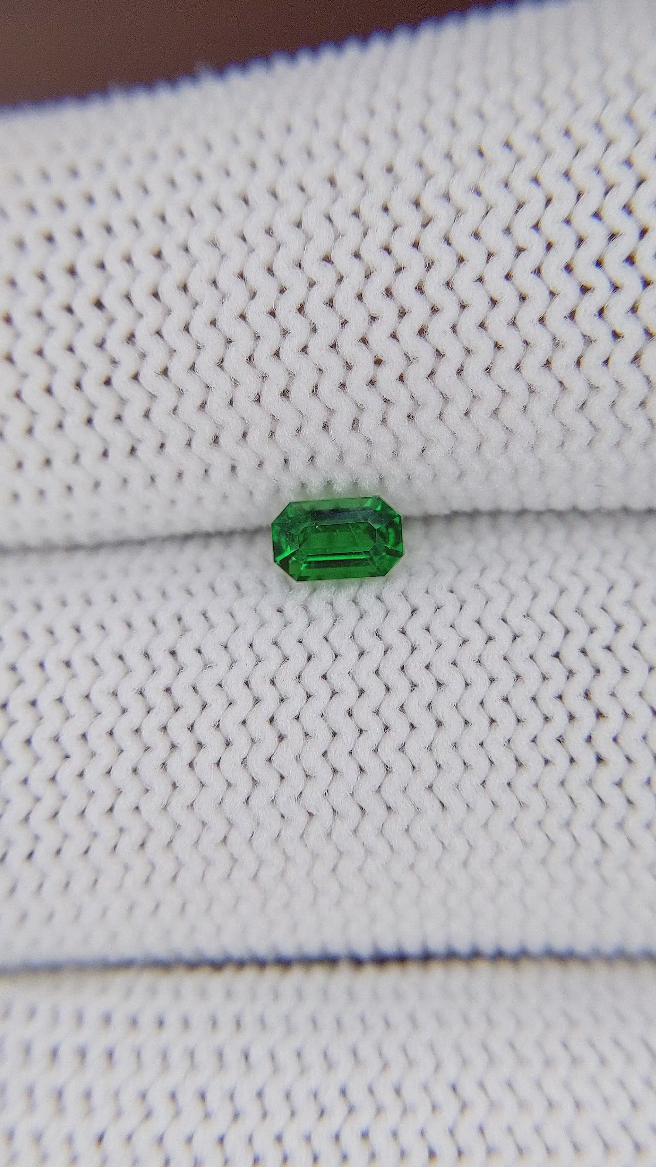 0.45 Ct. Tsavorite Garnet from Tanzania Size Video