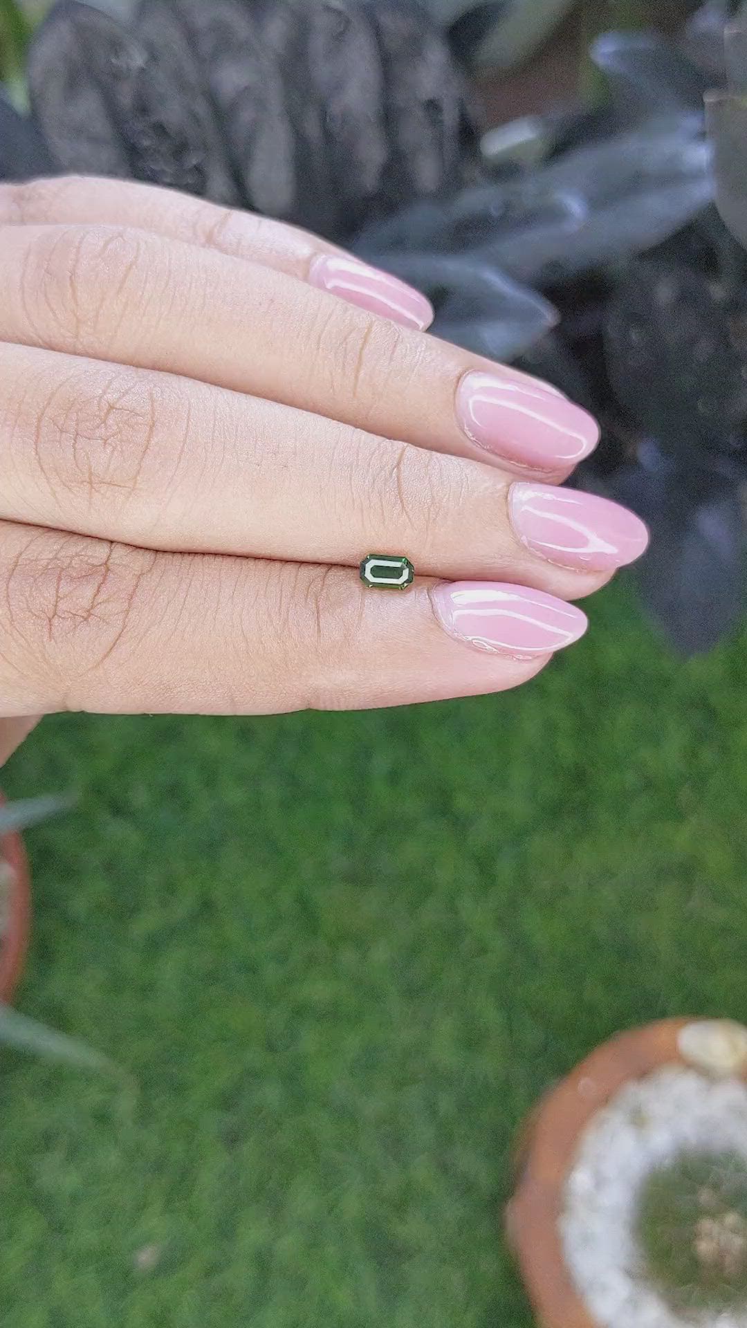 0.36 Ct. Tsavorite Garnet from Tanzania Size Video