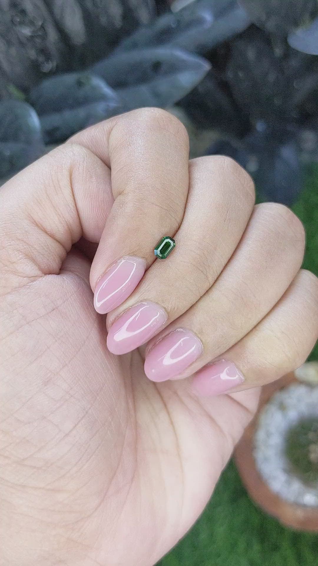 0.36 Ct. Tsavorite Garnet from Tanzania Size Video