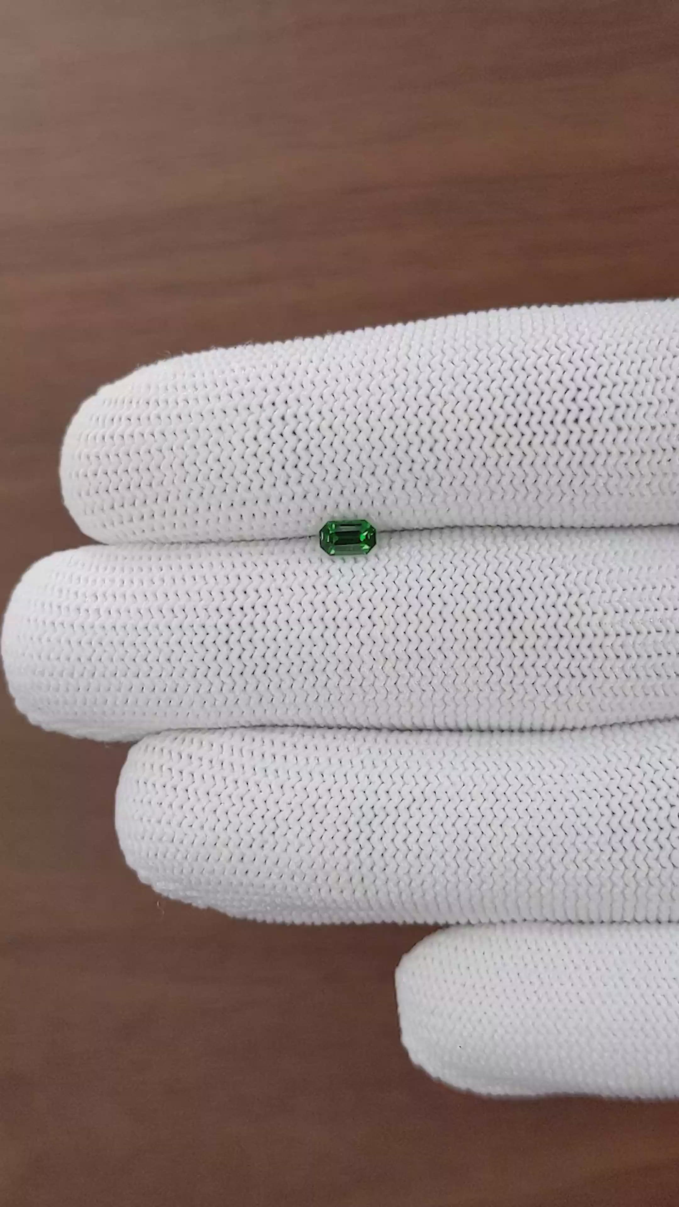 0.36 Ct. Tsavorite Garnet from Tanzania Size Video