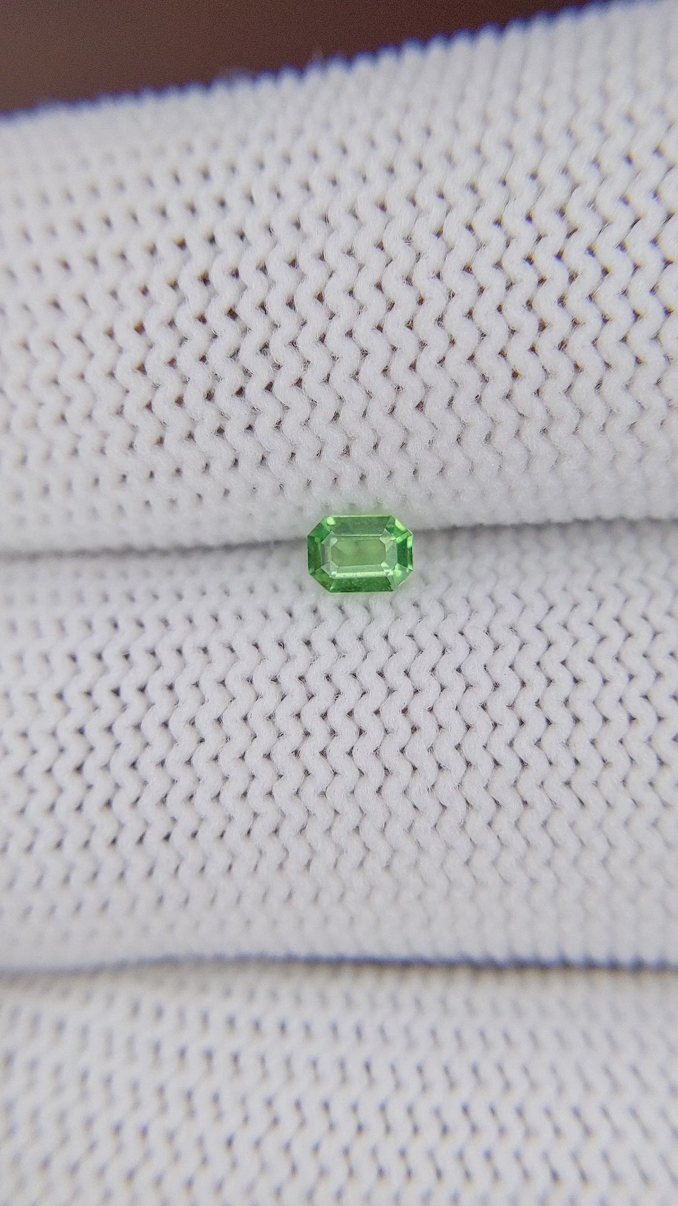 0.21 Ct. Tsavorite Garnet from Tanzania Size Video