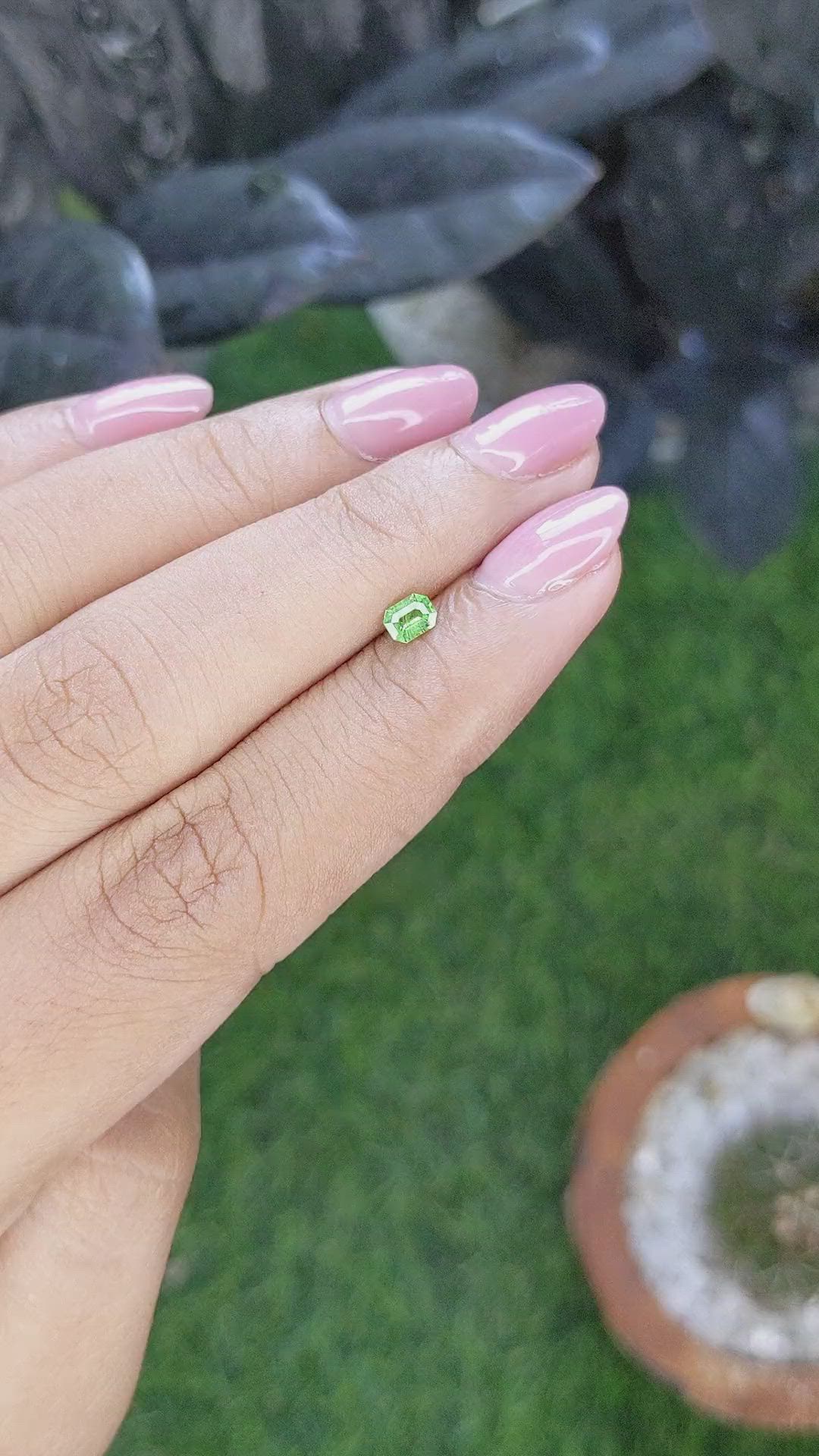 0.24 Ct. Tsavorite Garnet from Tanzania Size Video