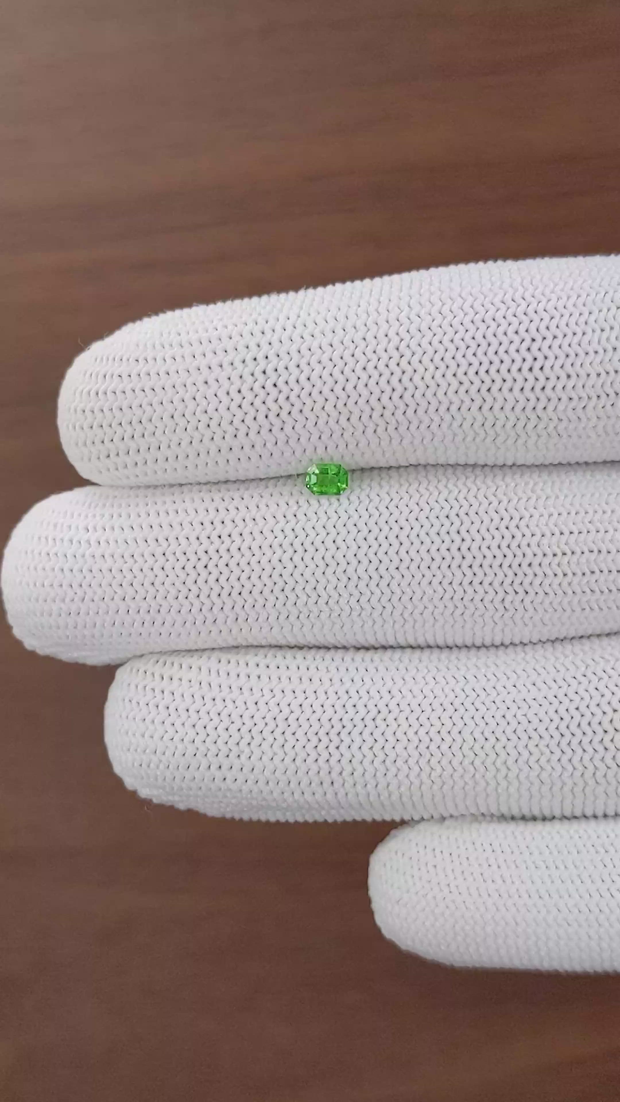 0.20 Ct. Tsavorite Garnet from Tanzania Size Video